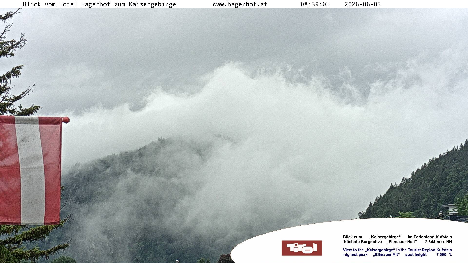 Archiv Foto Webcam Blick aufs Kaisergebirge