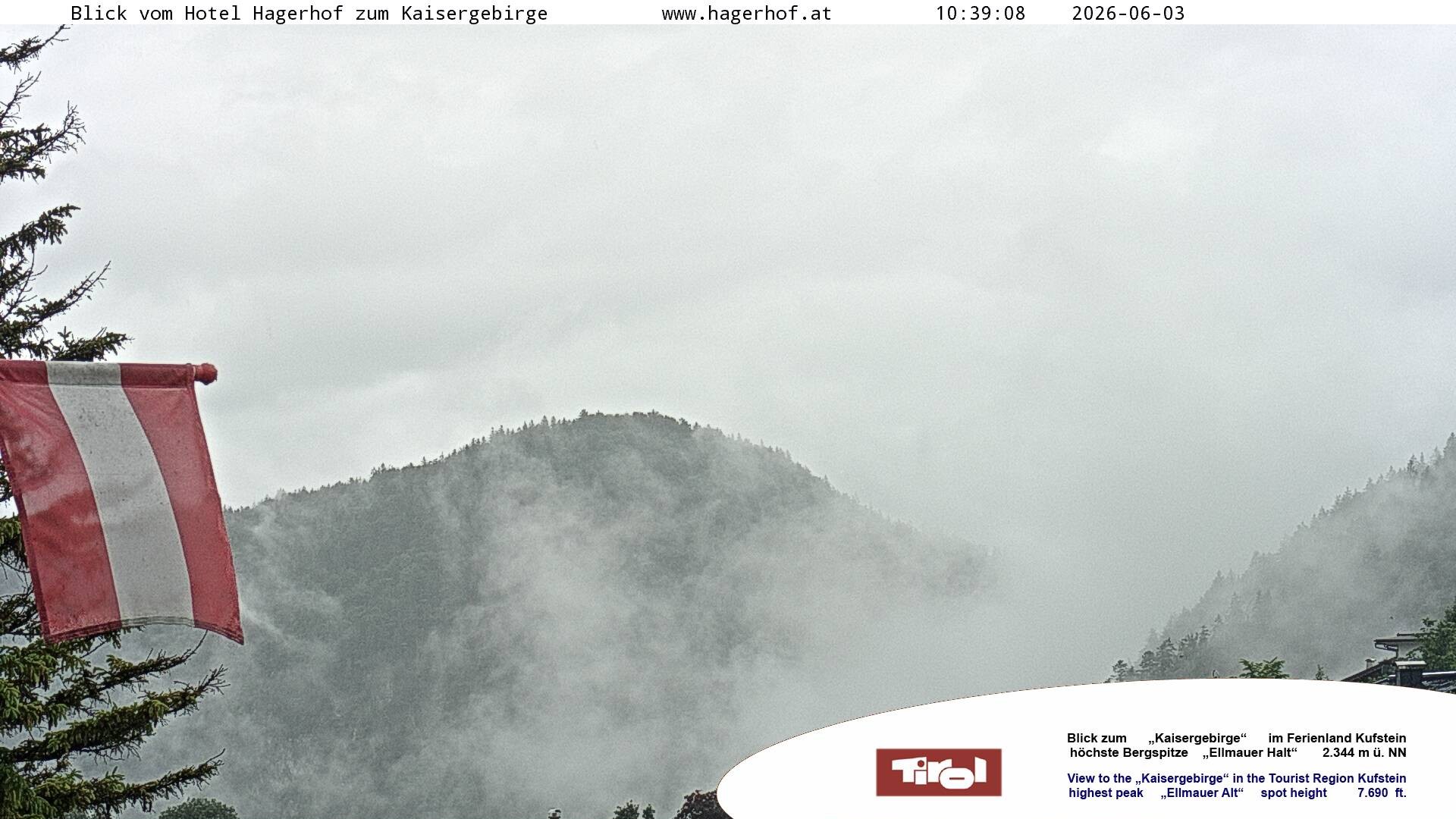 Archiv Foto Webcam Blick aufs Kaisergebirge