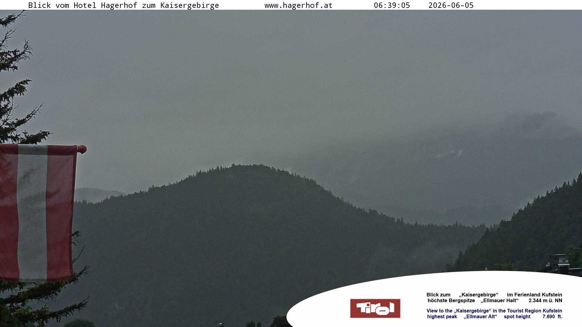 Archiv Foto Webcam Blick aufs Kaisergebirge