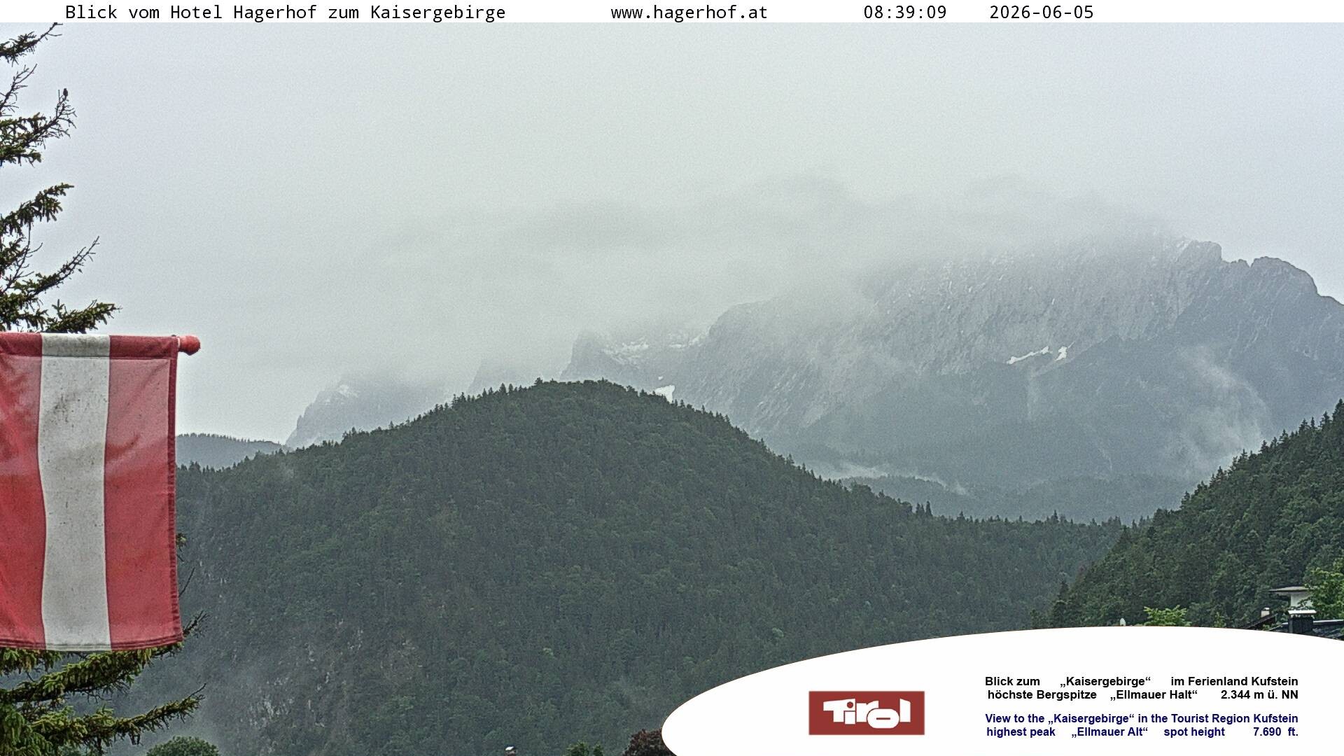 Archiv Foto Webcam Blick aufs Kaisergebirge