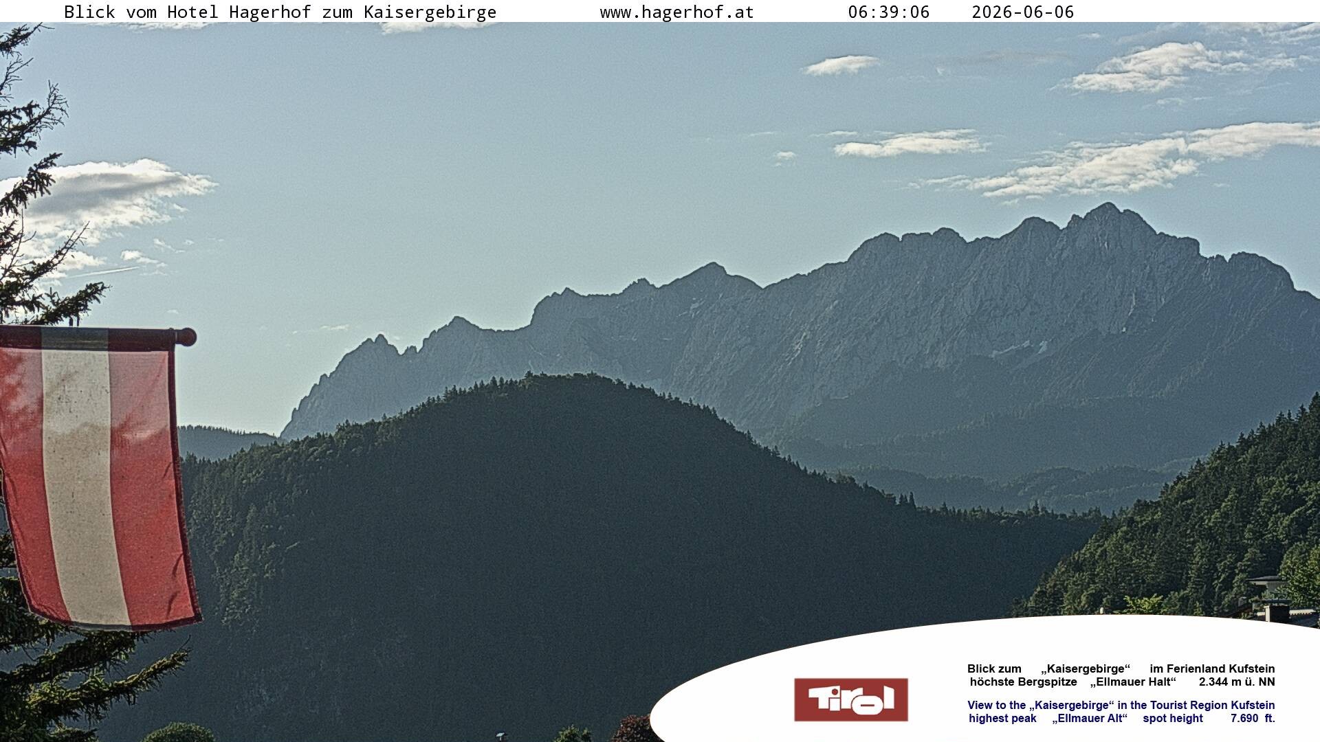 Archiv Foto Webcam Blick aufs Kaisergebirge