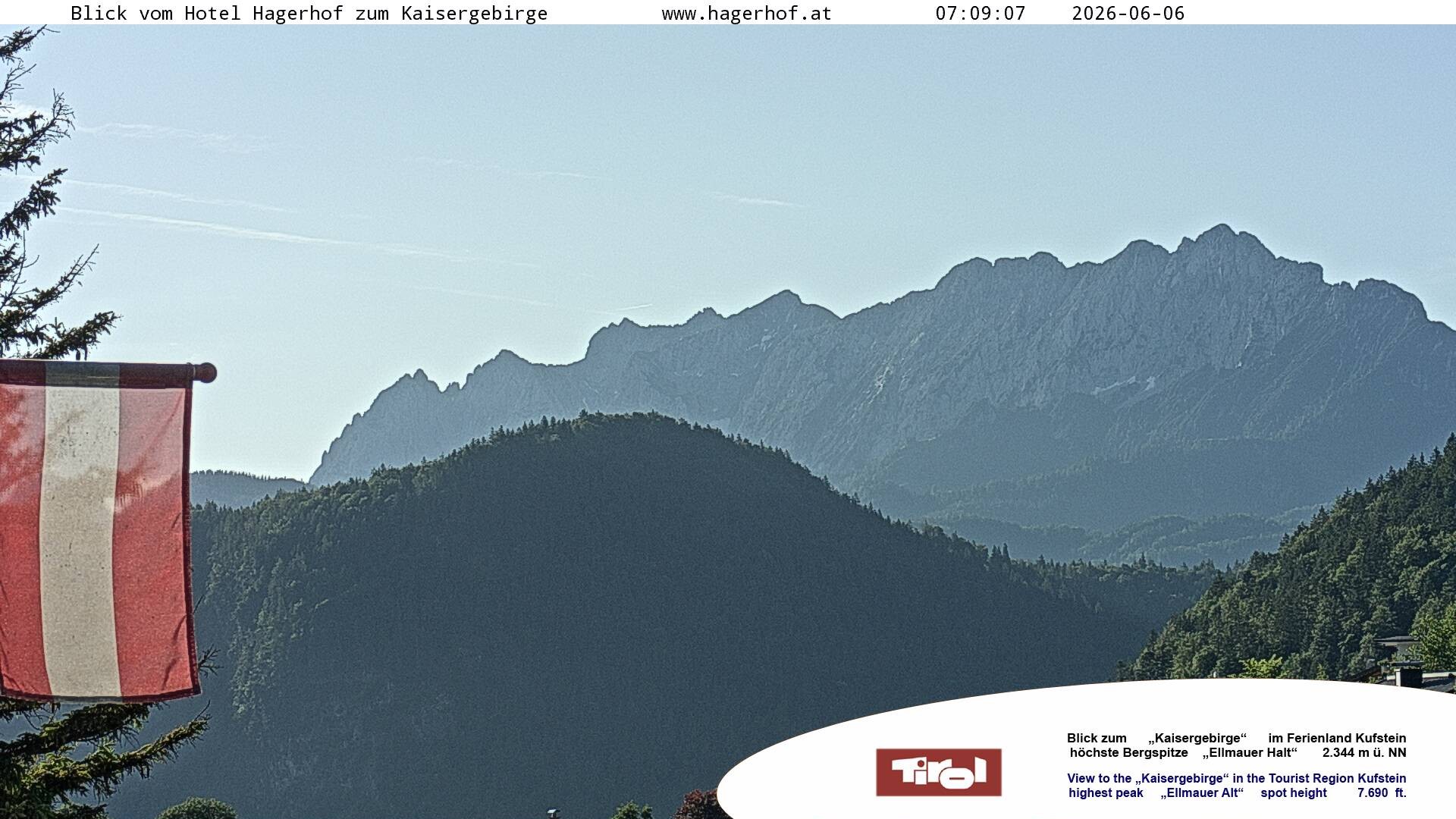 Archiv Foto Webcam Blick aufs Kaisergebirge