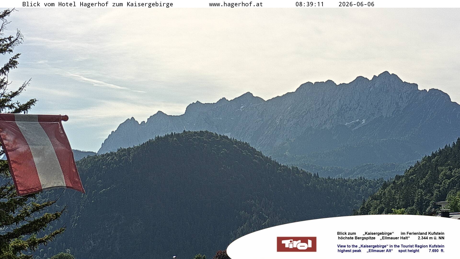 Archiv Foto Webcam Blick aufs Kaisergebirge