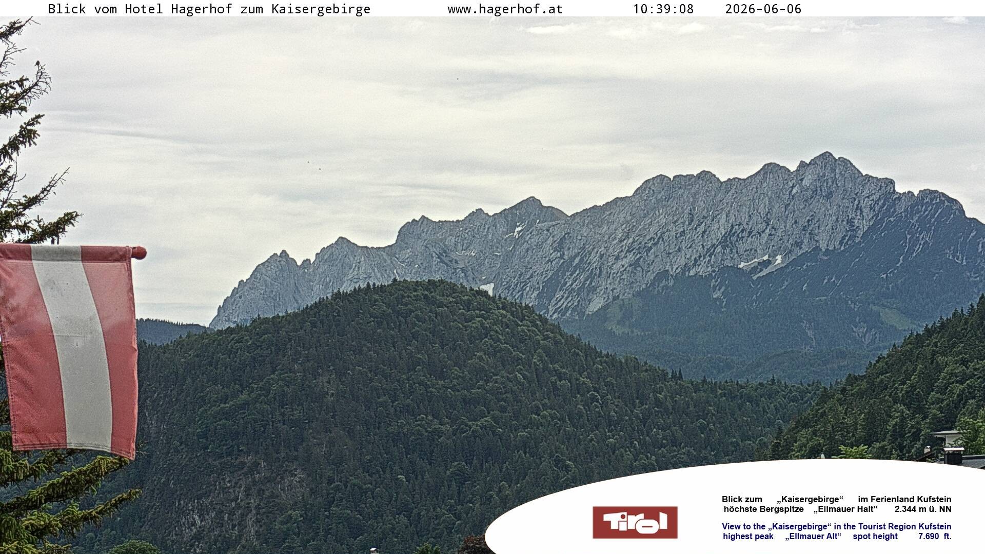 Archiv Foto Webcam Blick aufs Kaisergebirge