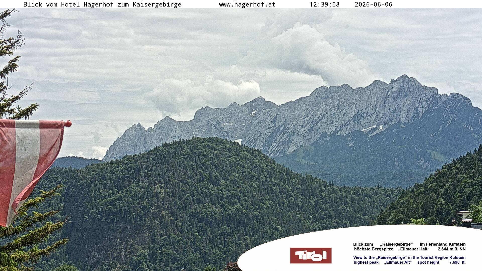 Archiv Foto Webcam Blick aufs Kaisergebirge