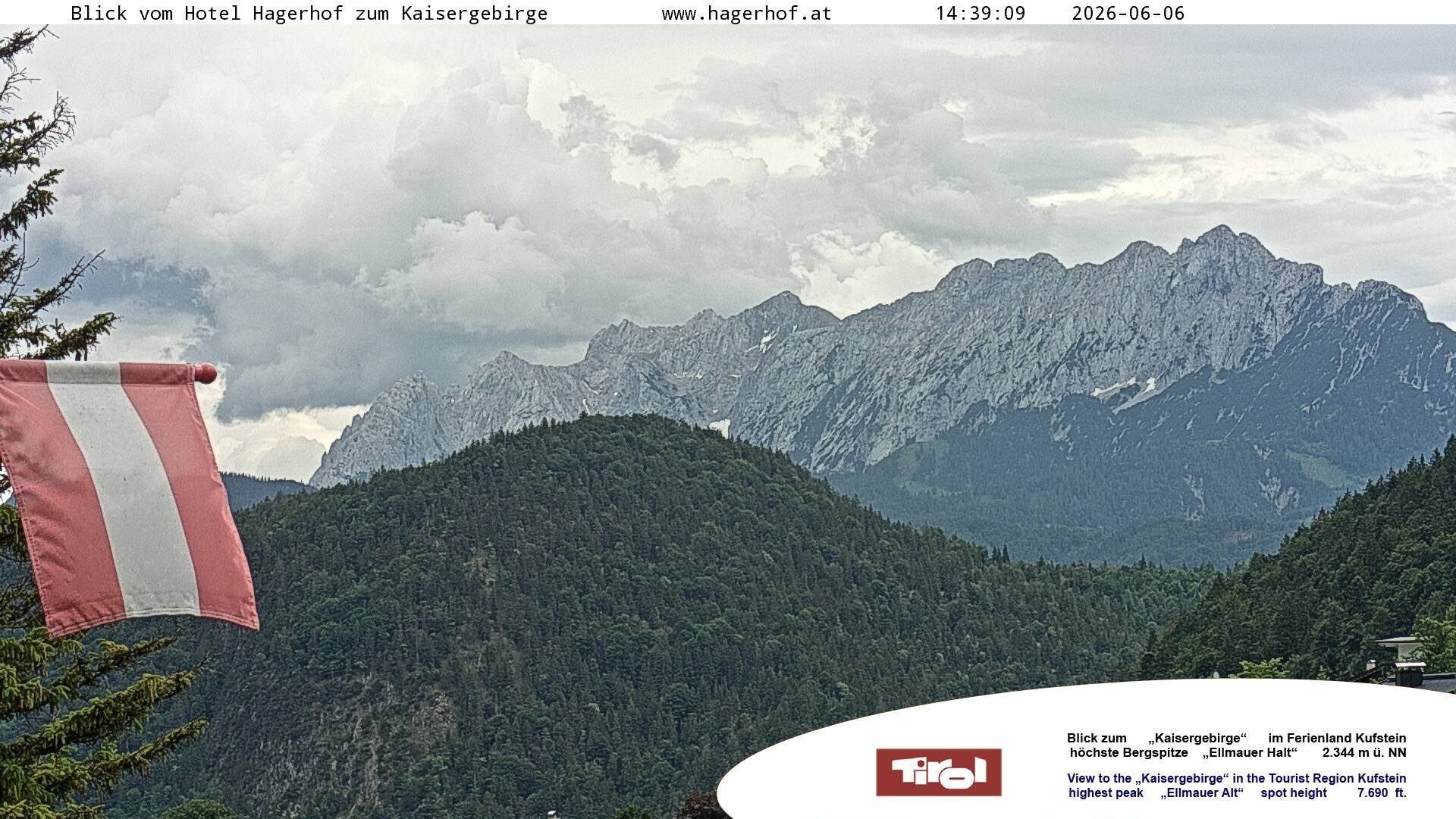 Archiv Foto Webcam Blick aufs Kaisergebirge