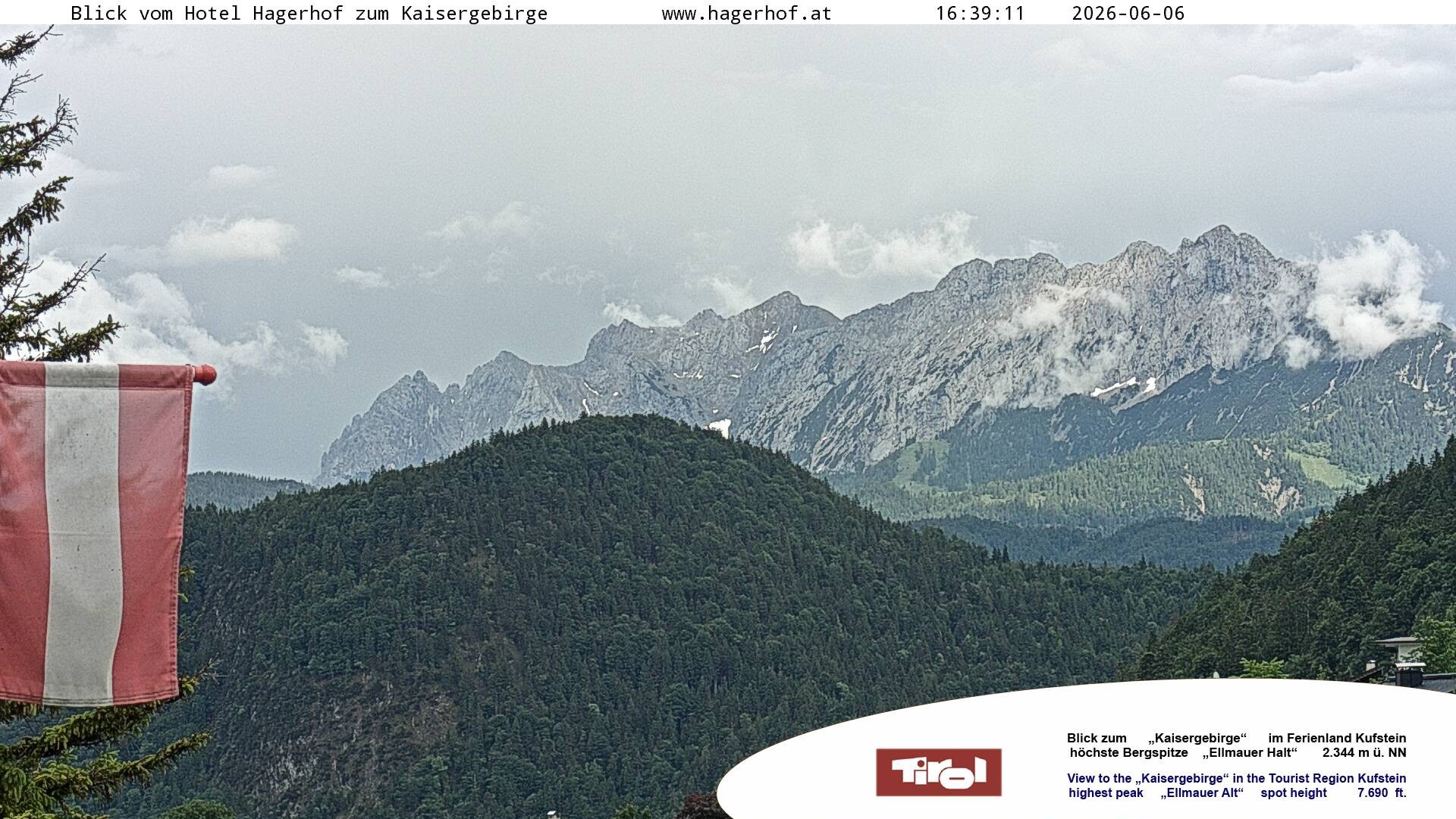 Archiv Foto Webcam Blick aufs Kaisergebirge