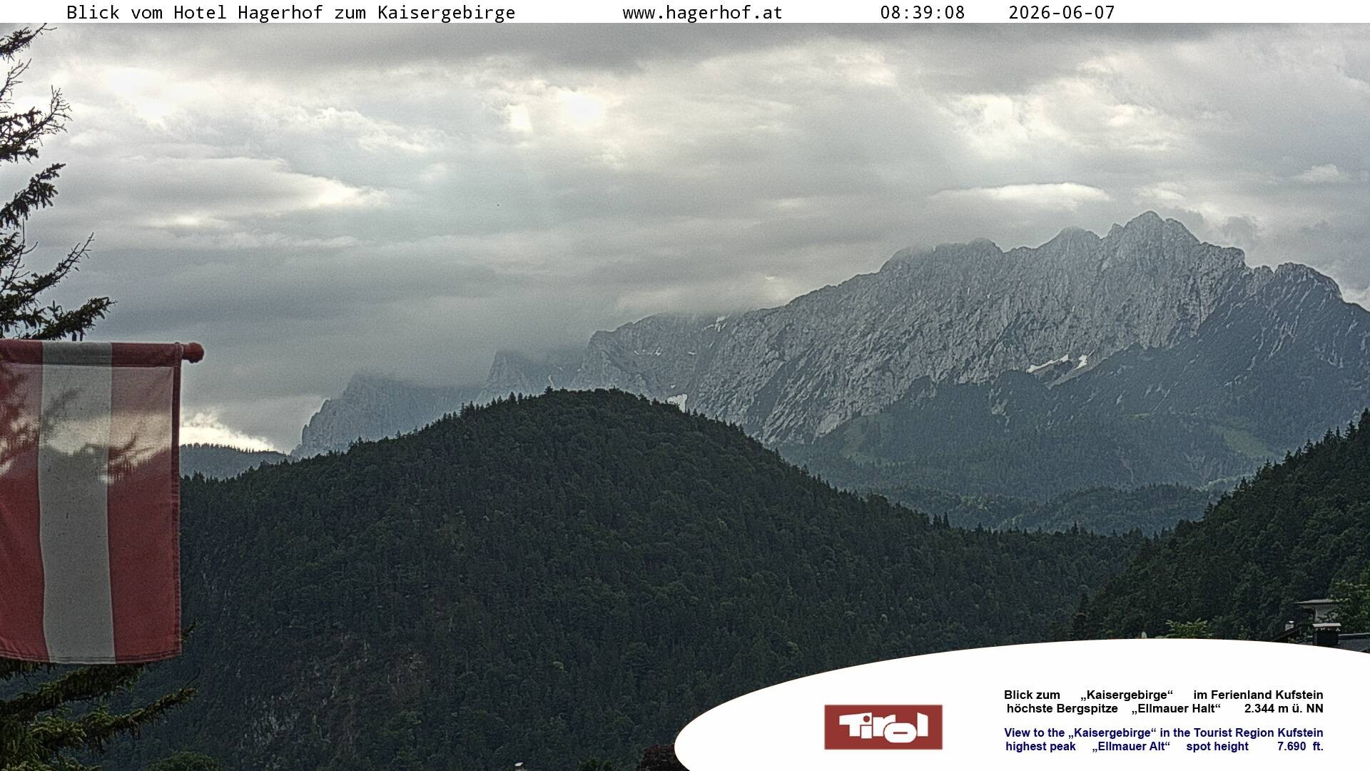 Archiv Foto Webcam Blick aufs Kaisergebirge