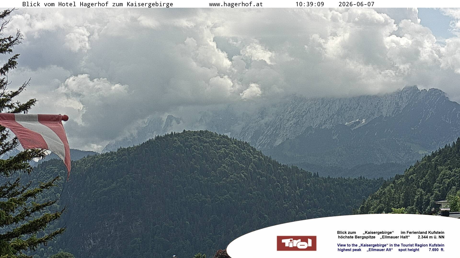 Archiv Foto Webcam Blick aufs Kaisergebirge