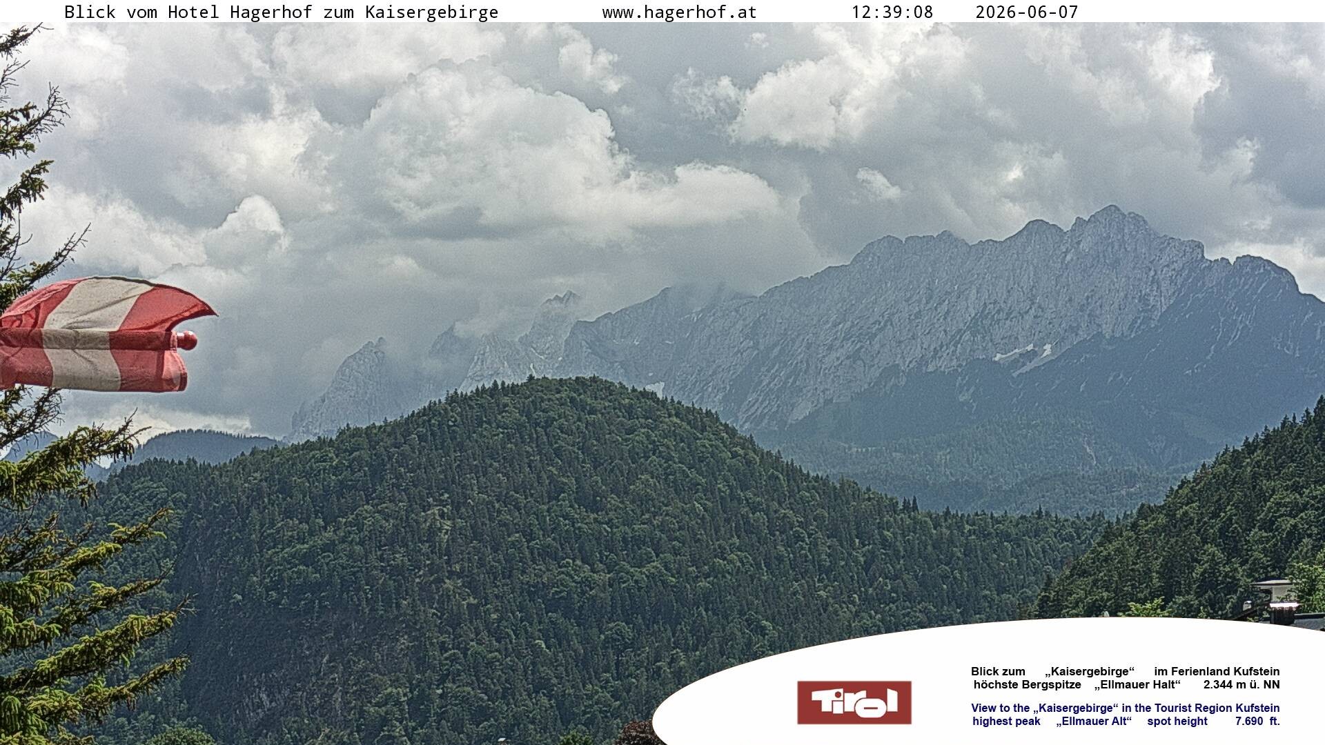 Archiv Foto Webcam Blick aufs Kaisergebirge