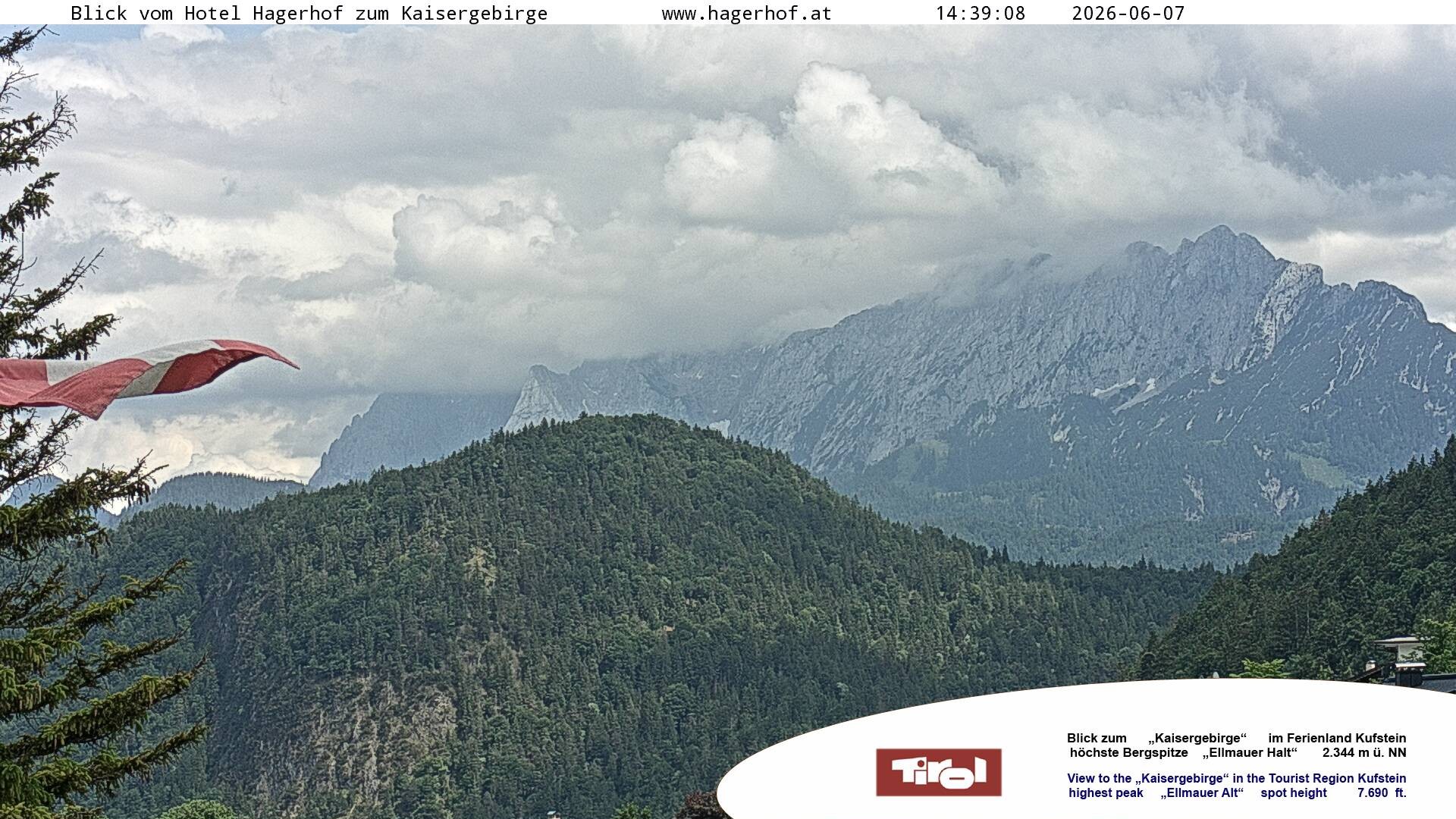 Archiv Foto Webcam Blick aufs Kaisergebirge