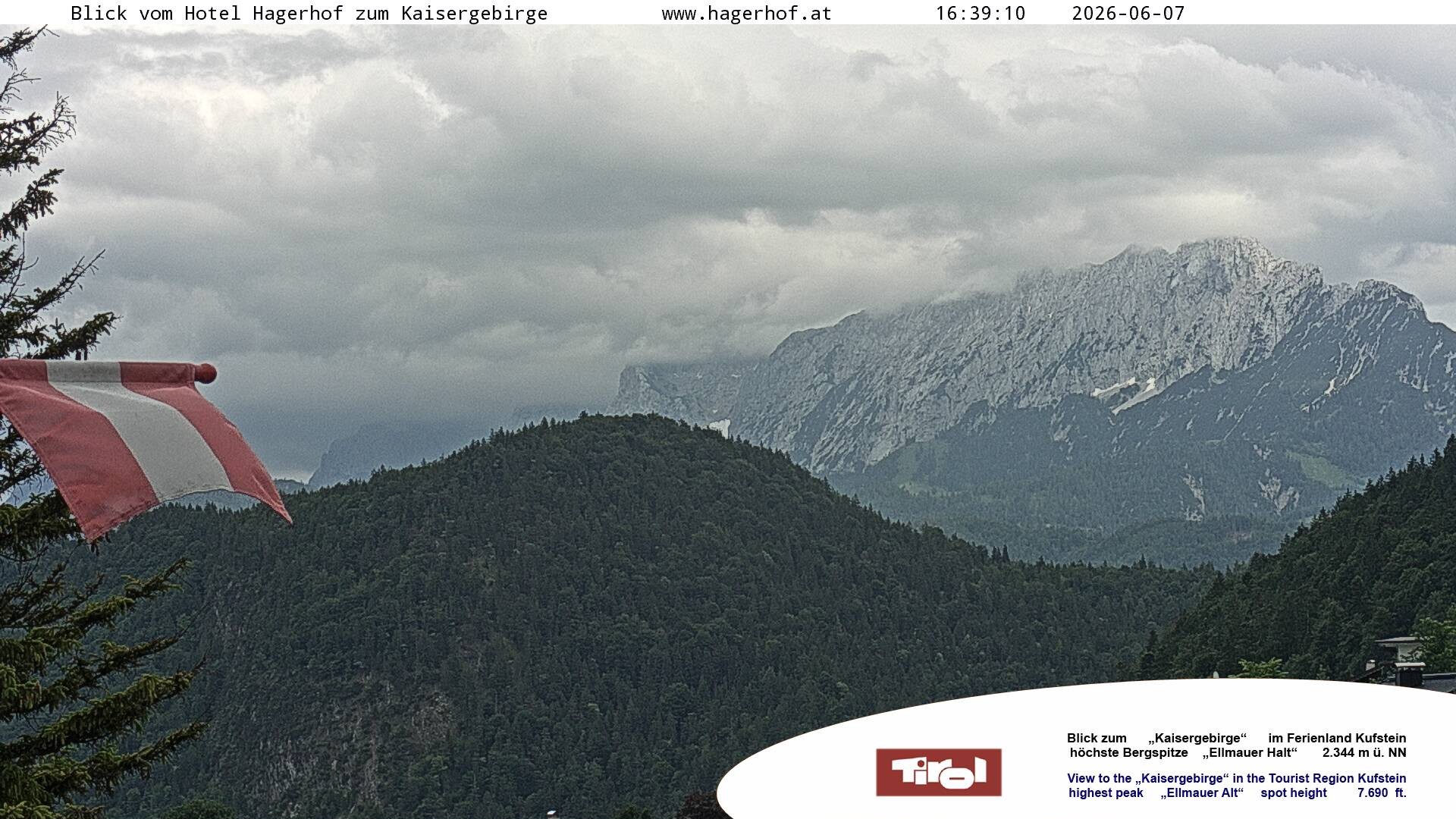 Archiv Foto Webcam Blick aufs Kaisergebirge