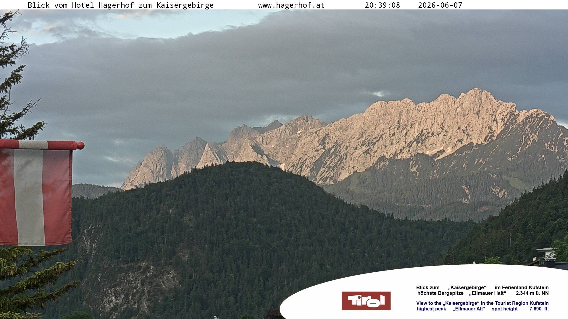 Archiv Foto Webcam Blick aufs Kaisergebirge