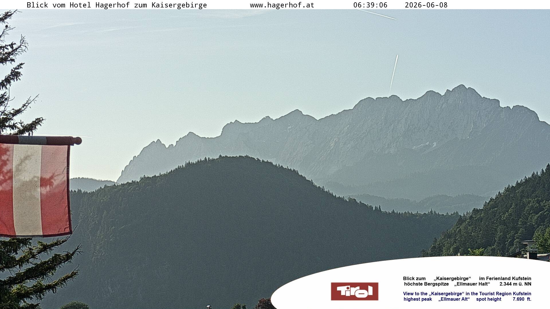 Archiv Foto Webcam Blick aufs Kaisergebirge