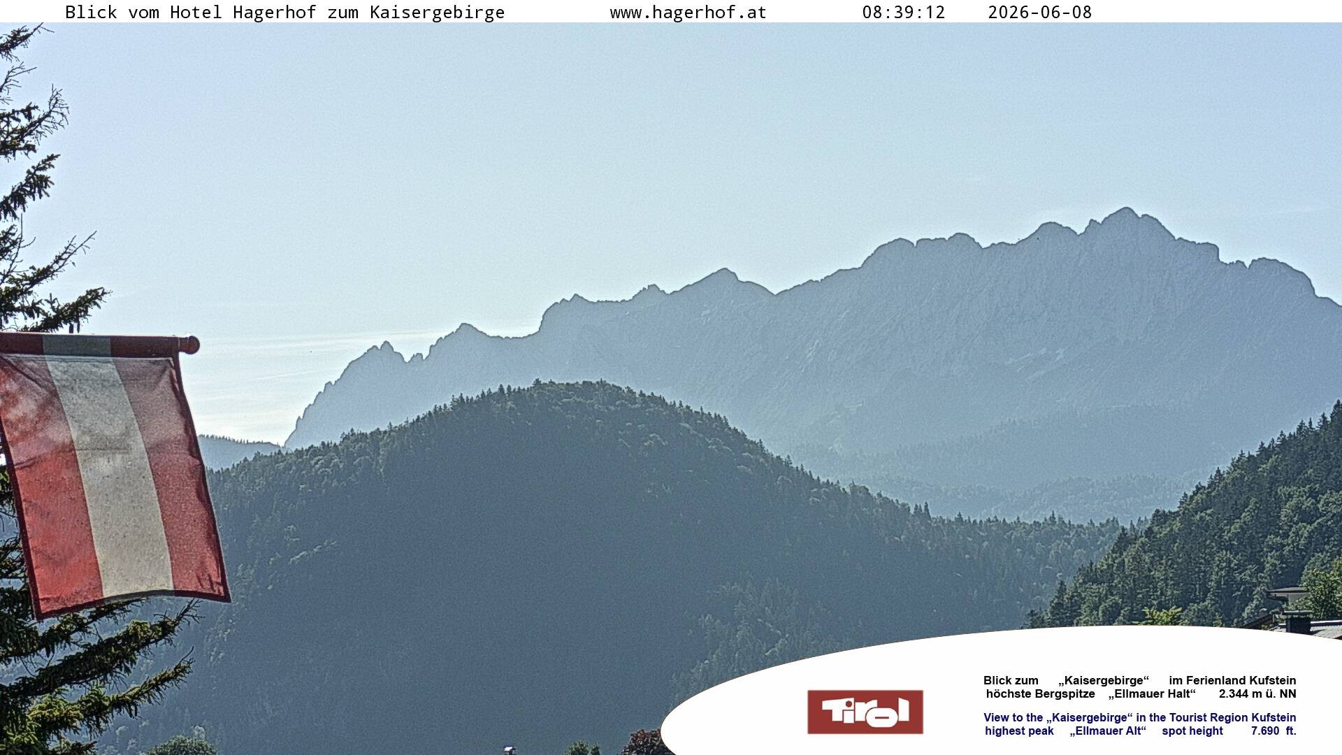 Archiv Foto Webcam Blick aufs Kaisergebirge