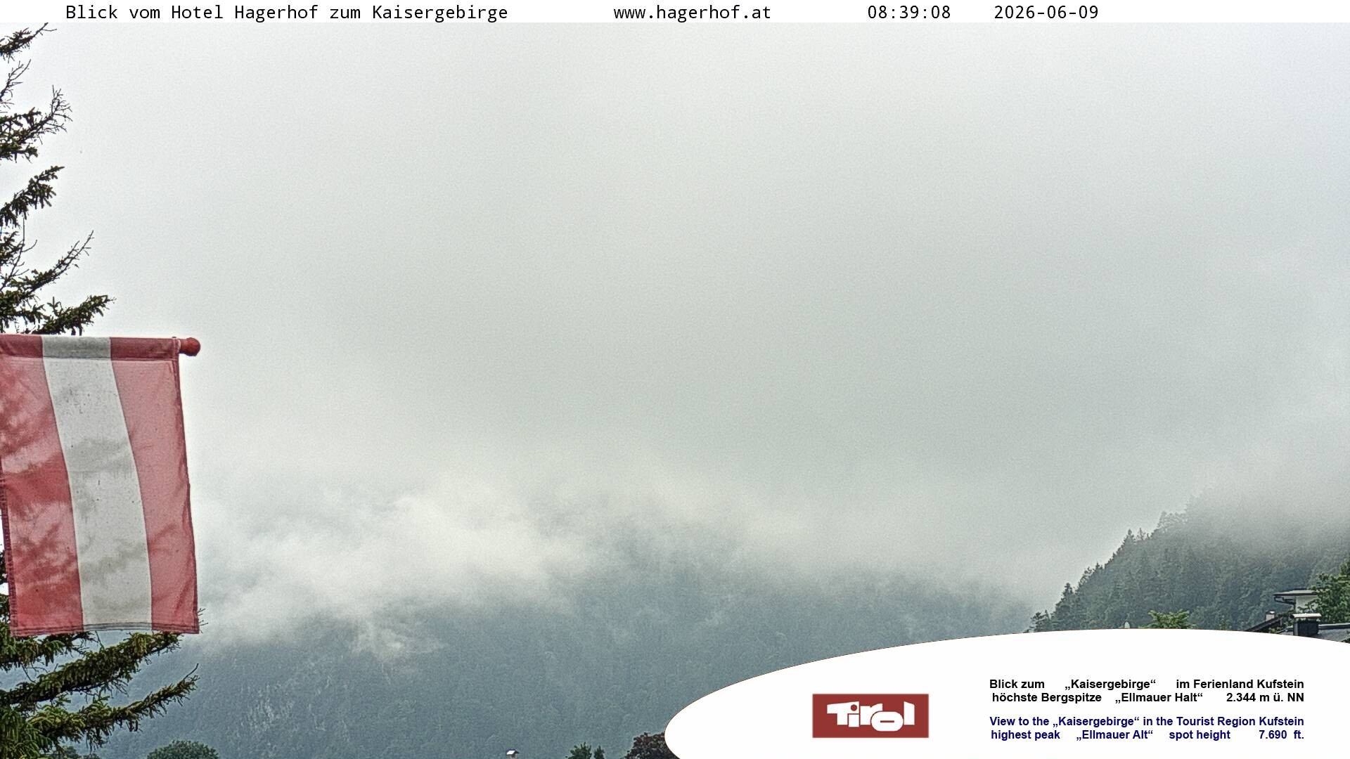 Archiv Foto Webcam Blick aufs Kaisergebirge