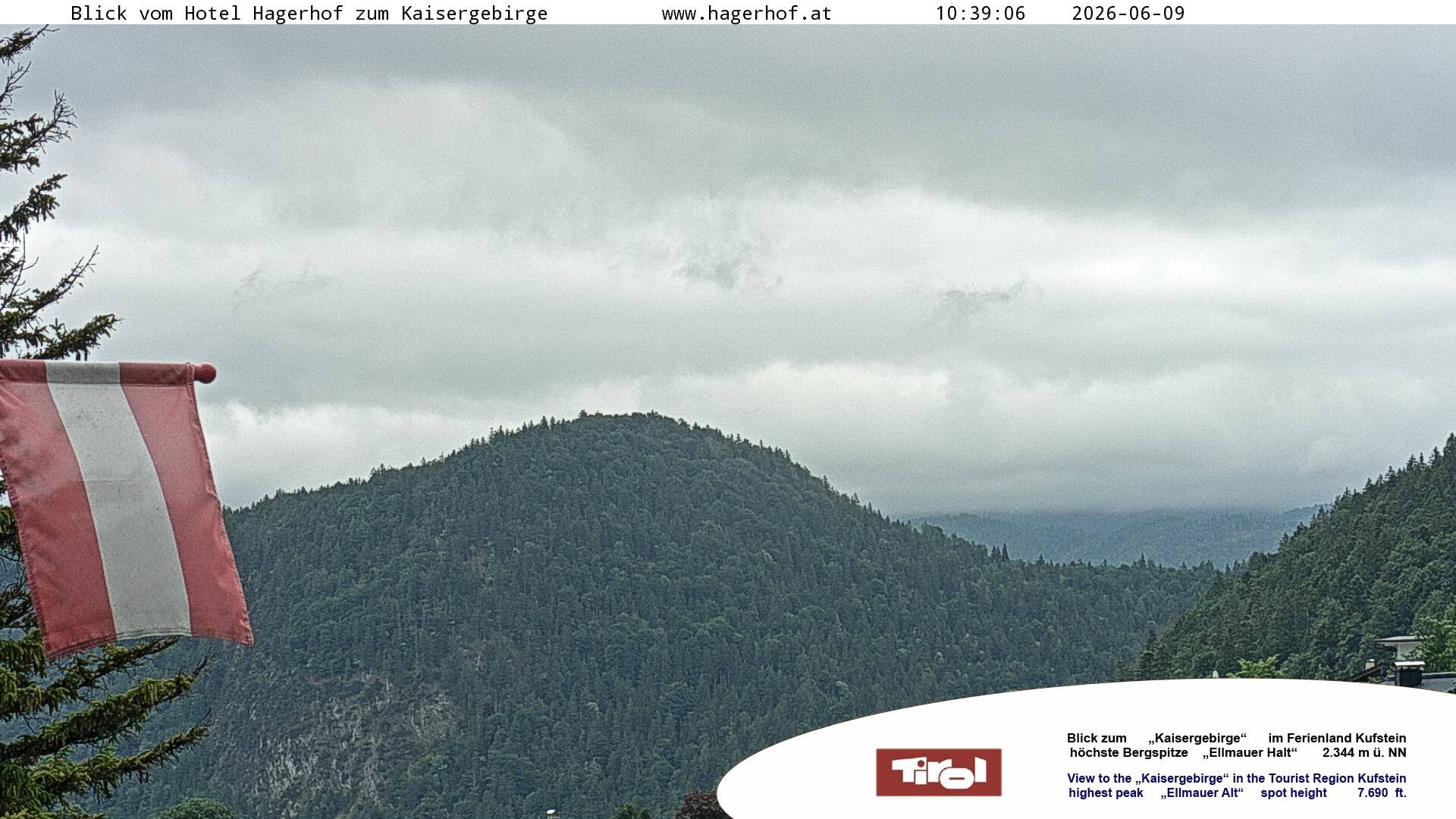 Archiv Foto Webcam Blick aufs Kaisergebirge