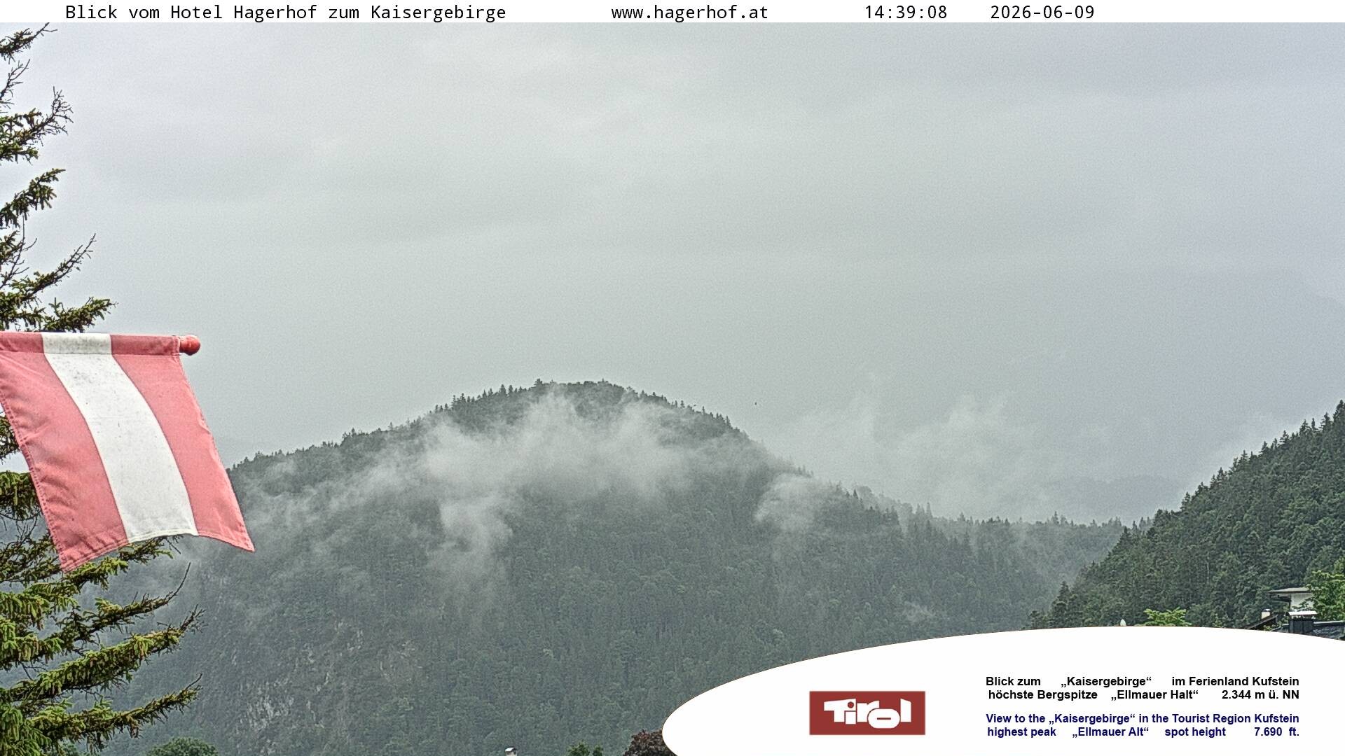 Archiv Foto Webcam Blick aufs Kaisergebirge