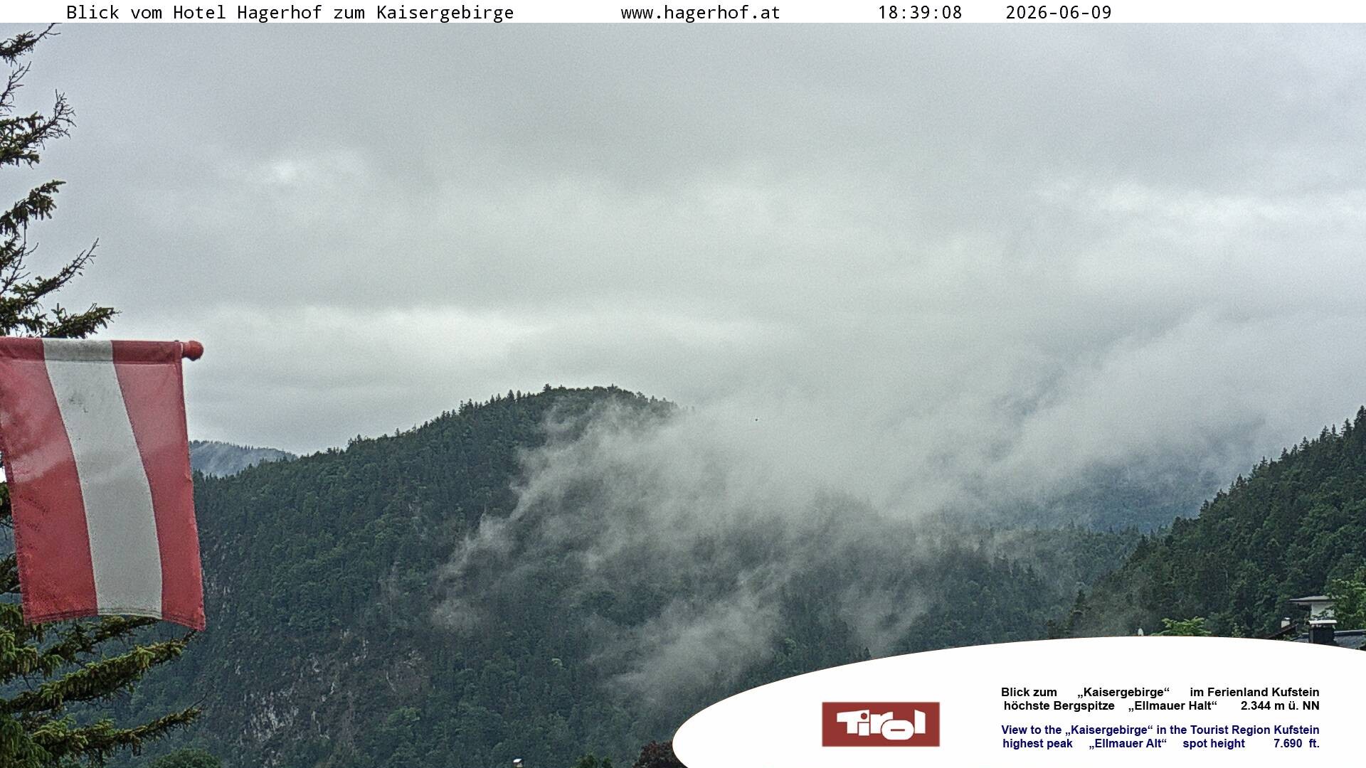 Archiv Foto Webcam Blick aufs Kaisergebirge