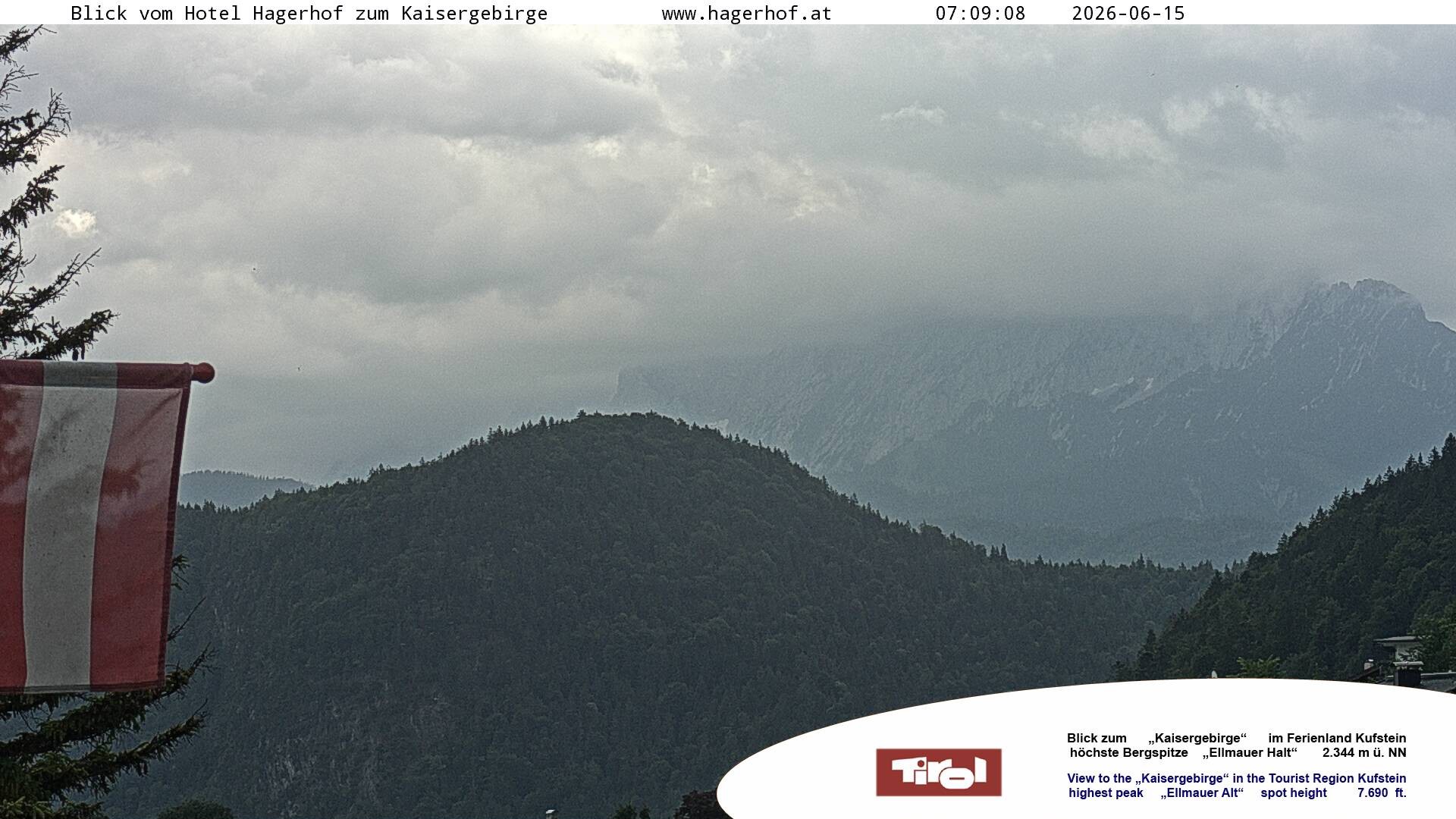 Archived image Webcam View to Kaisergebirge
