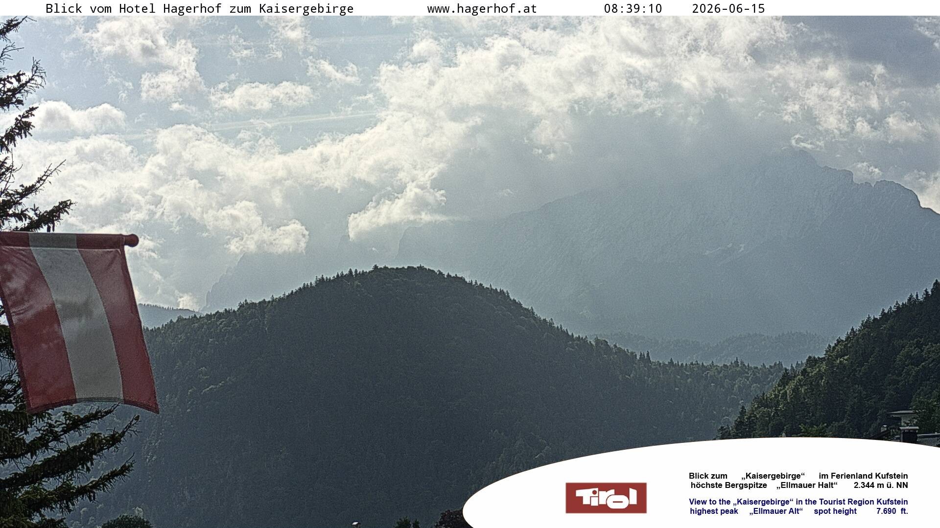 Archived image Webcam View to Kaisergebirge