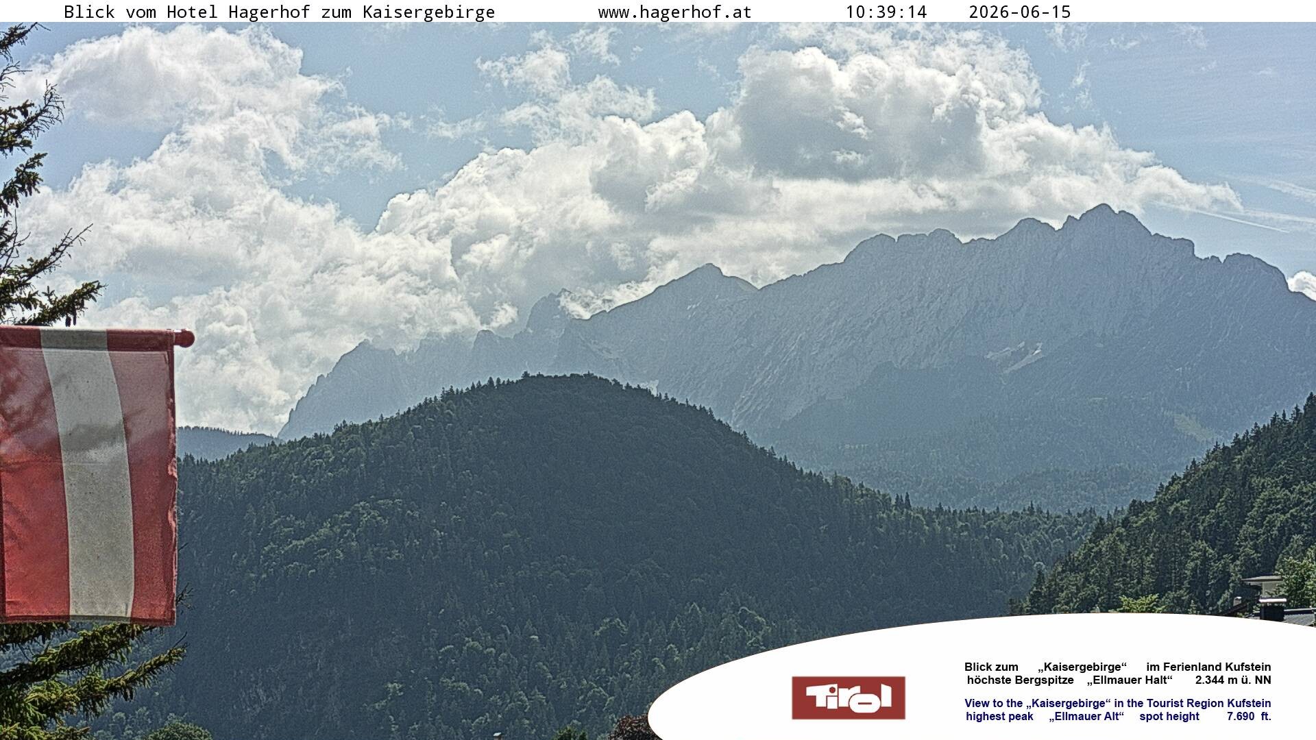 Archiv Foto Webcam Blick aufs Kaisergebirge