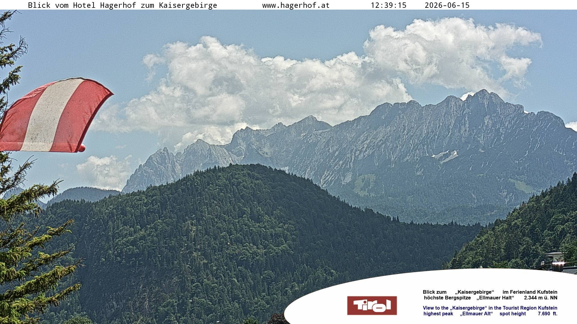 Archiv Foto Webcam Blick aufs Kaisergebirge