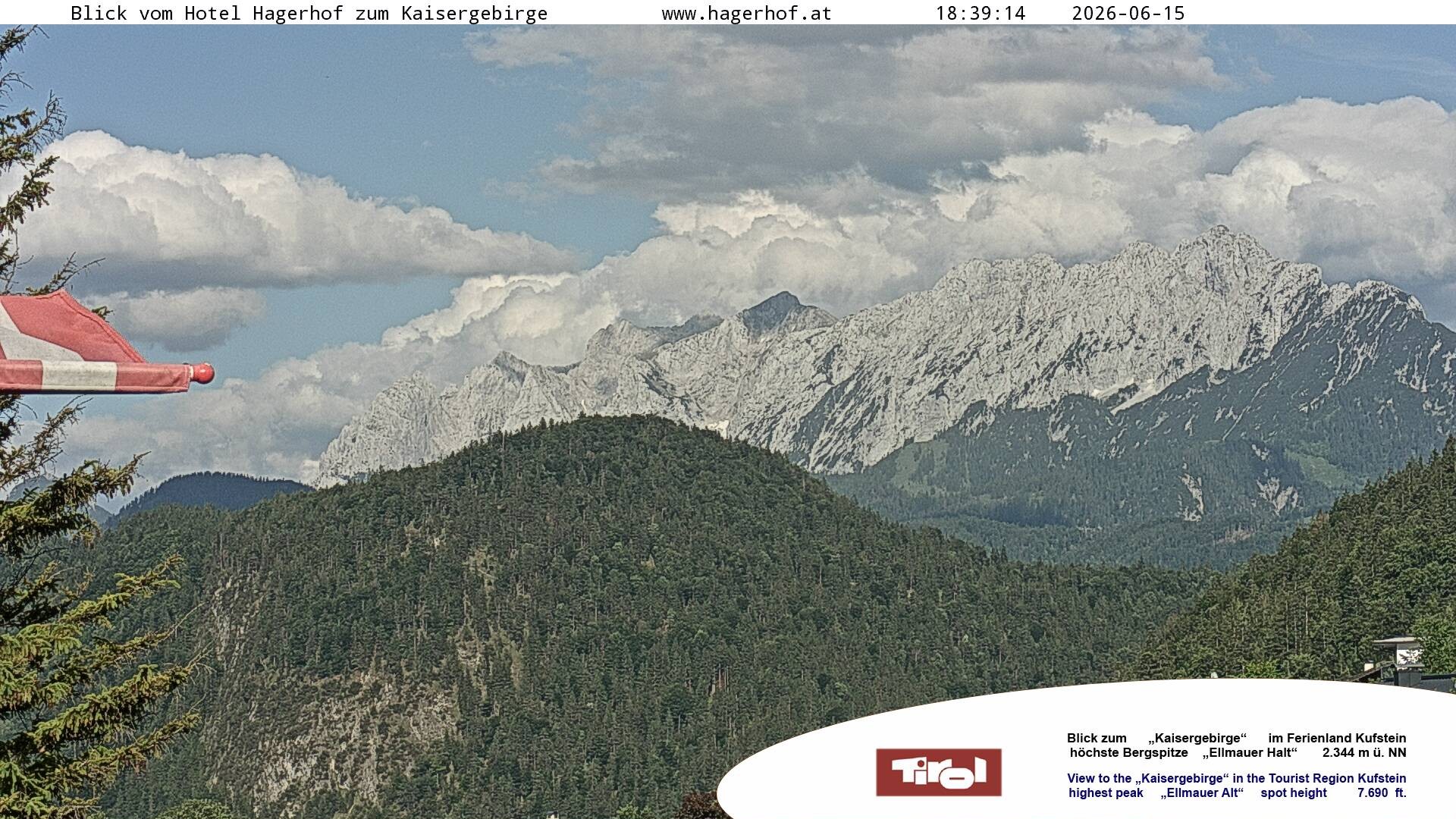Archiv Foto Webcam Blick aufs Kaisergebirge