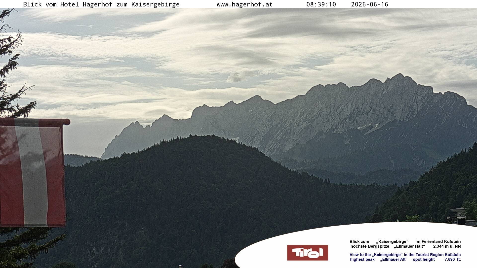 Archived image Webcam View to Kaisergebirge