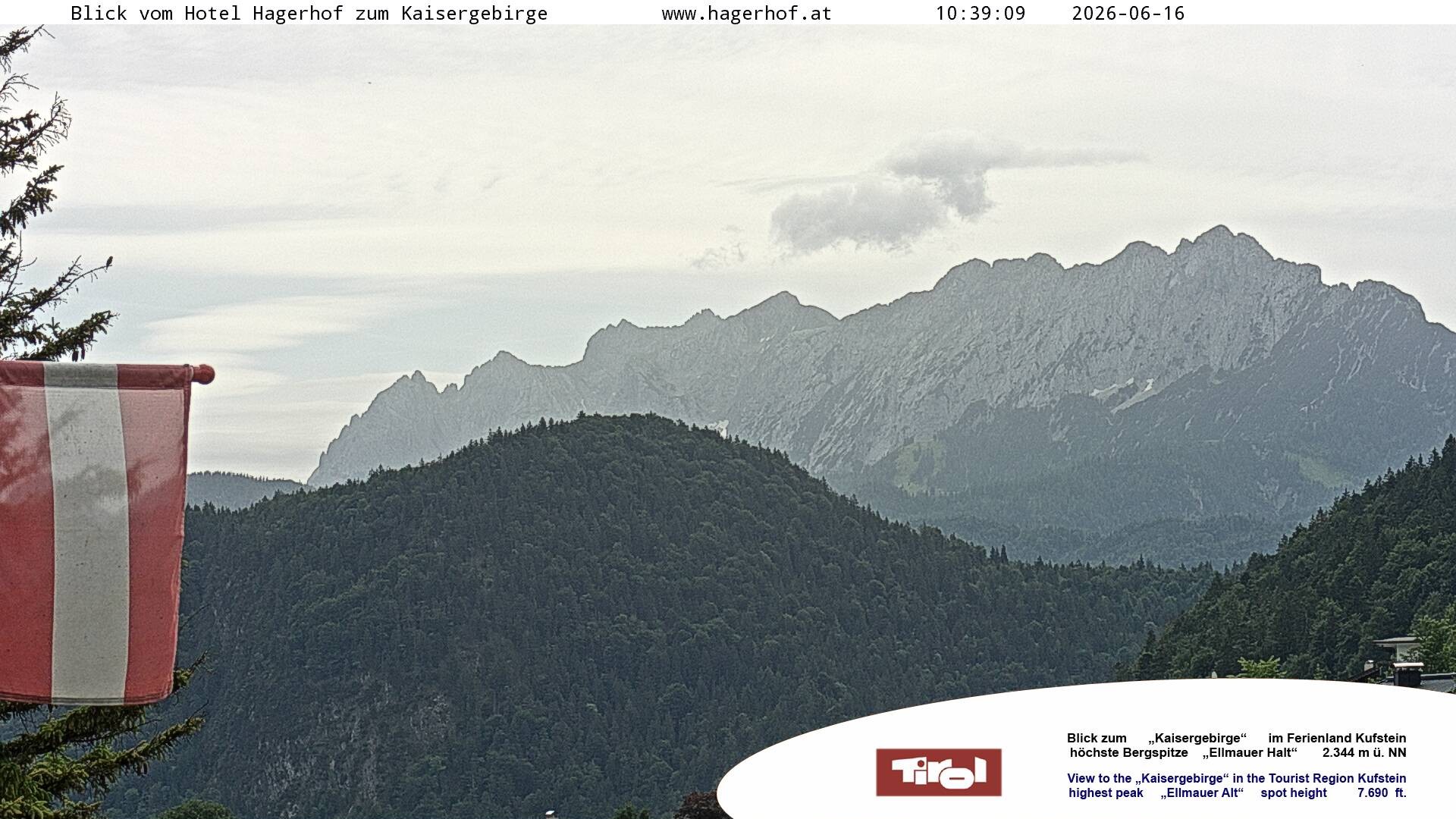 Archived image Webcam View to Kaisergebirge