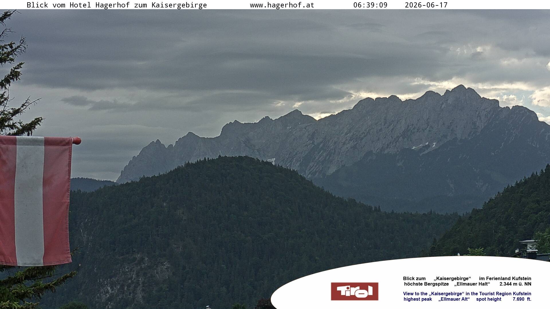 Archiv Foto Webcam Blick aufs Kaisergebirge