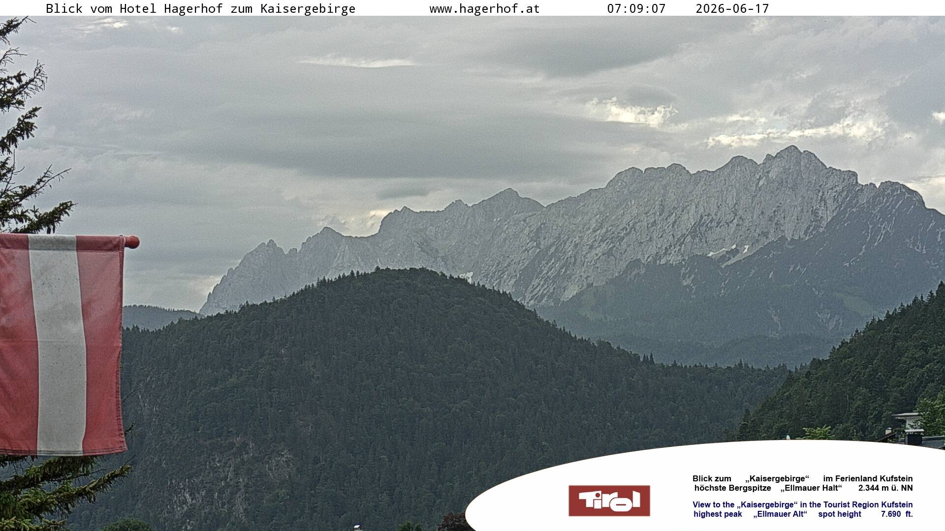Archiv Foto Webcam Blick aufs Kaisergebirge