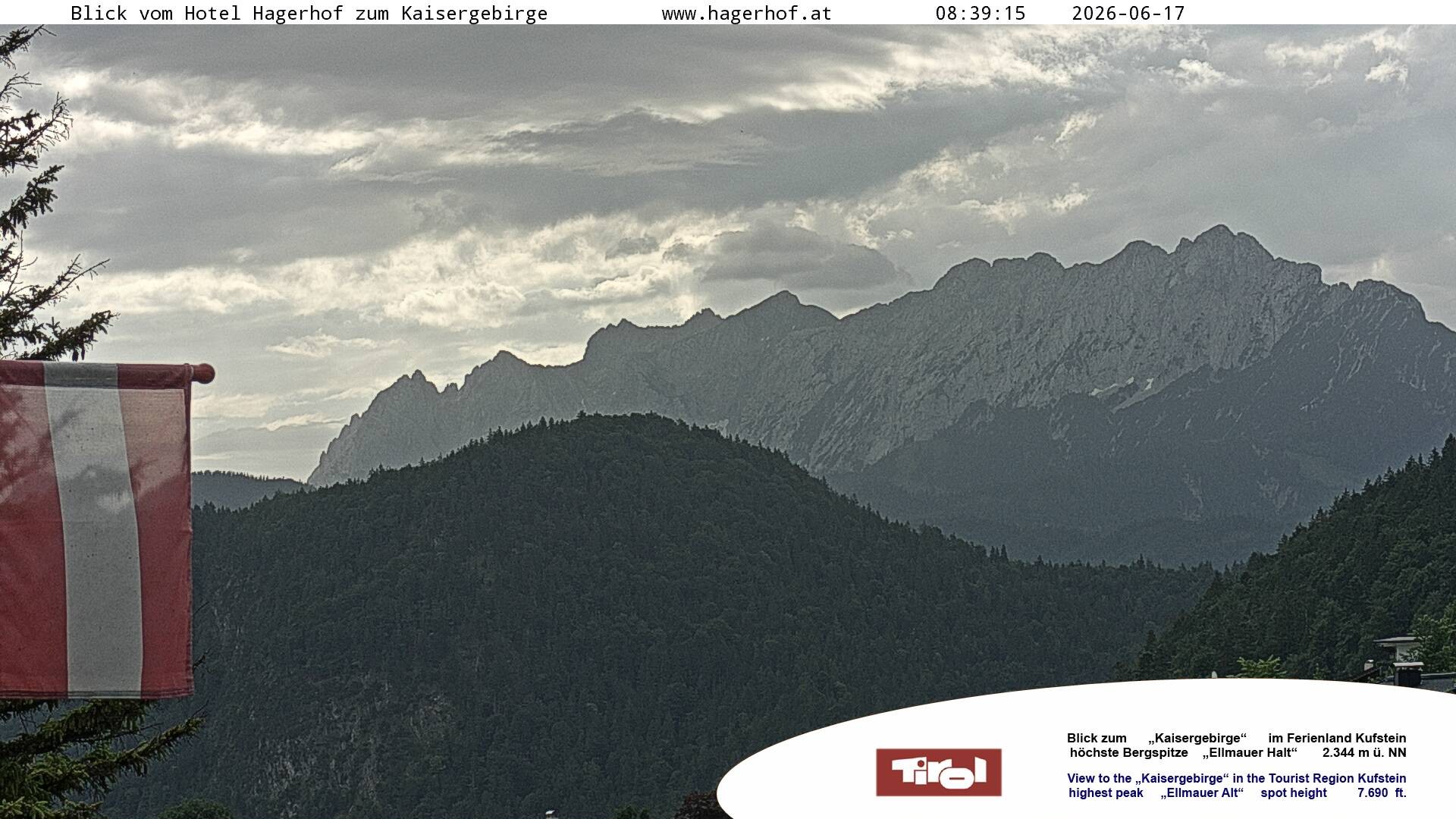 Archiv Foto Webcam Blick aufs Kaisergebirge