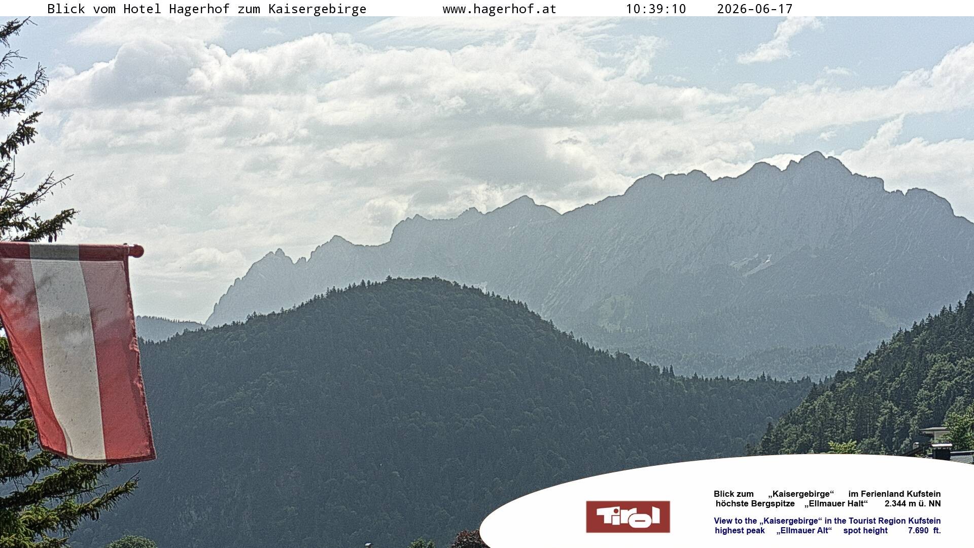 Archiv Foto Webcam Blick aufs Kaisergebirge