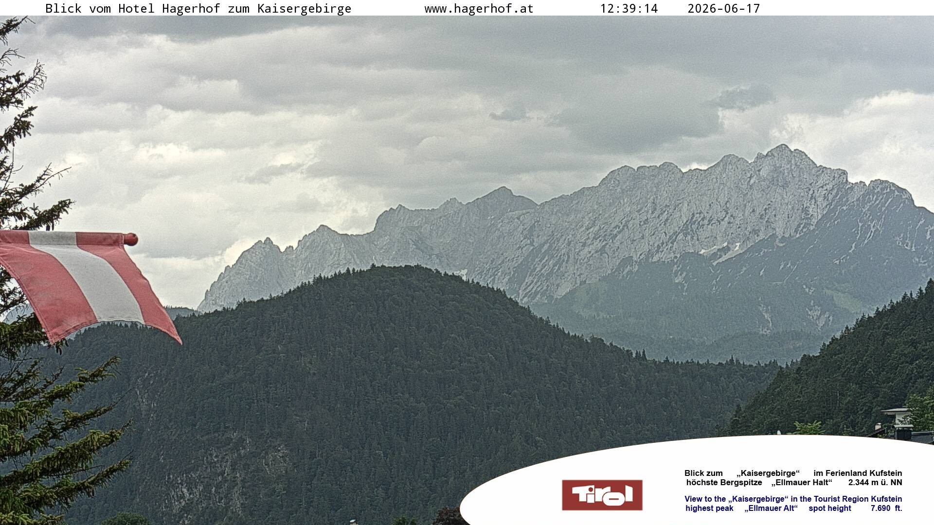 Archiv Foto Webcam Blick aufs Kaisergebirge