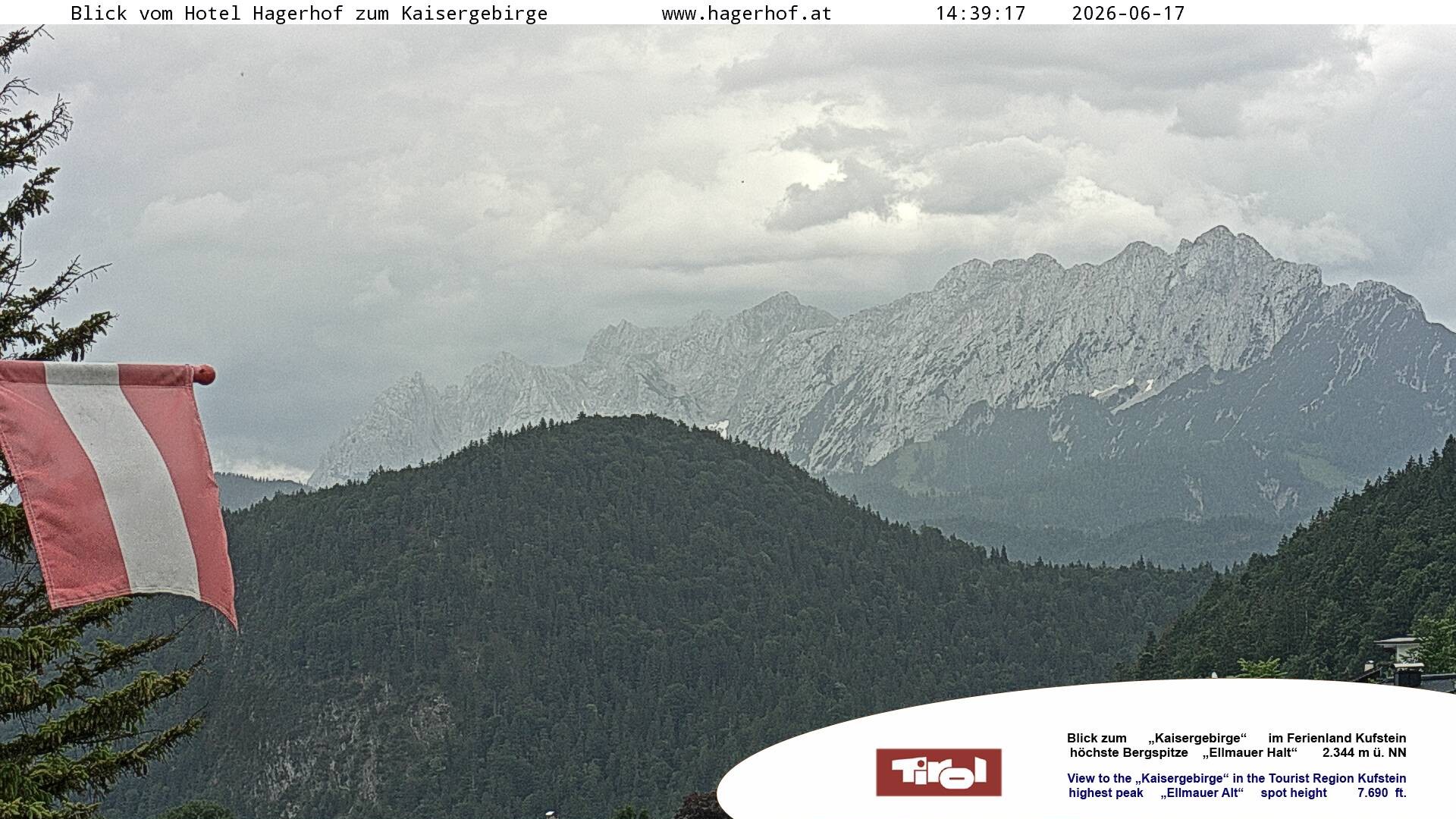 Archiv Foto Webcam Blick aufs Kaisergebirge