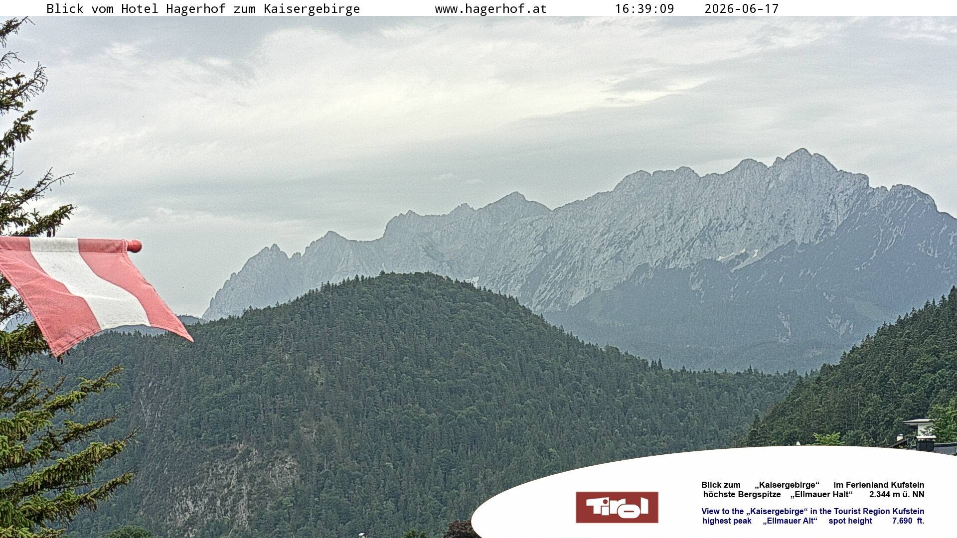 Archiv Foto Webcam Blick aufs Kaisergebirge
