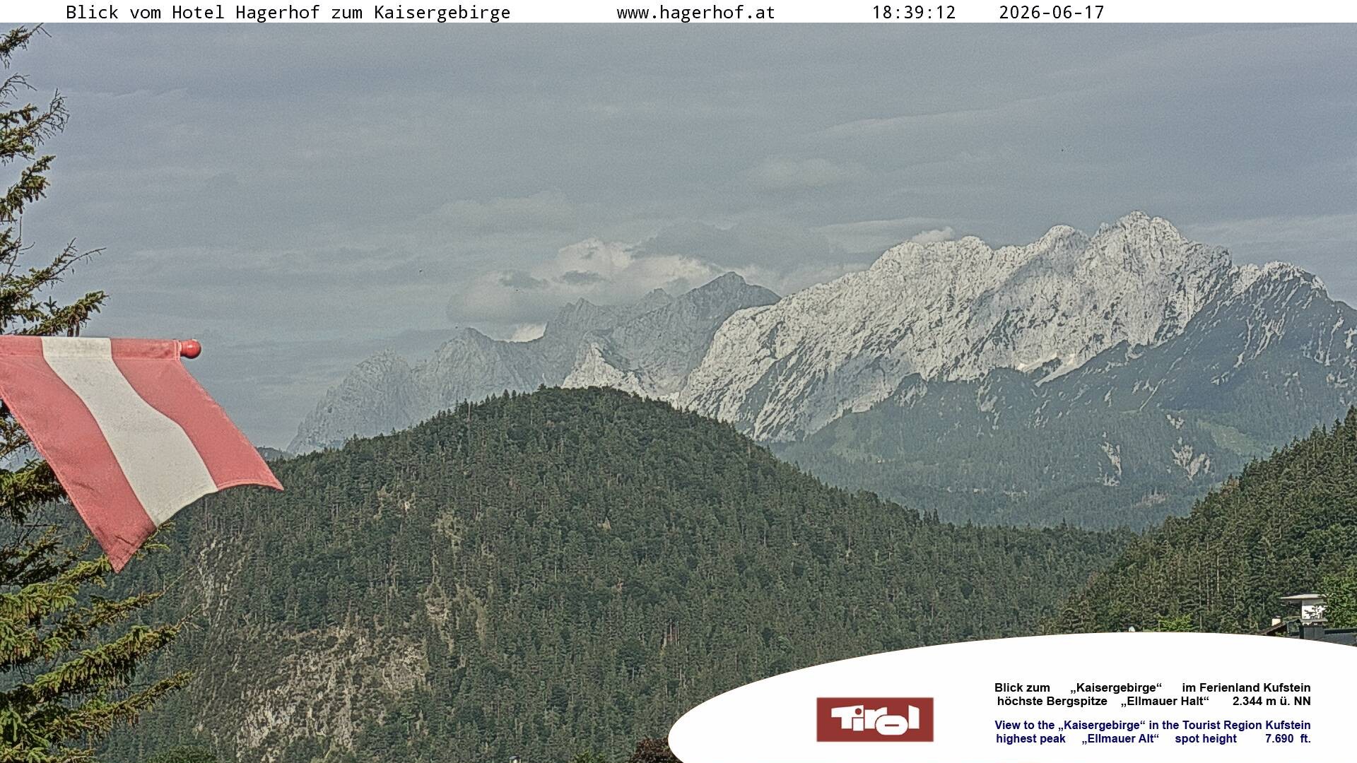 Archiv Foto Webcam Blick aufs Kaisergebirge
