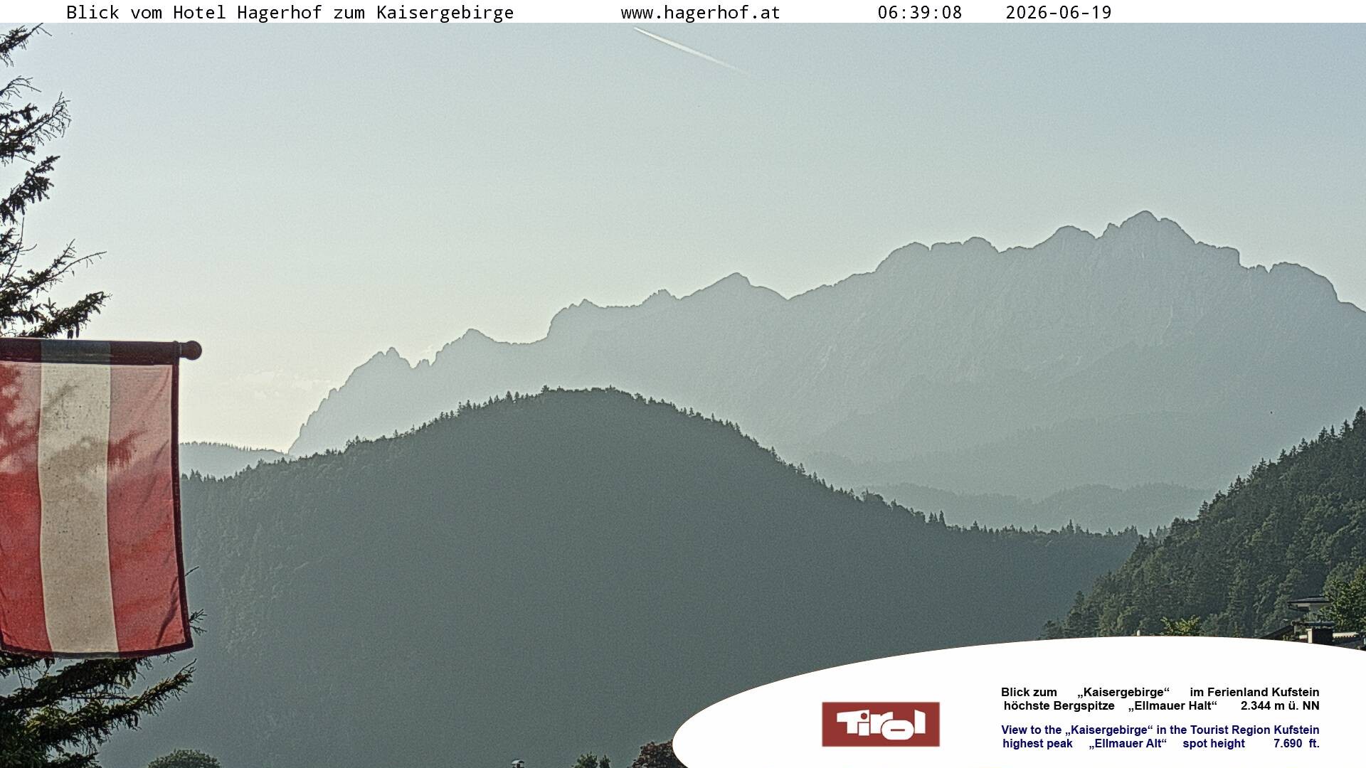 Archiv Foto Webcam Blick aufs Kaisergebirge