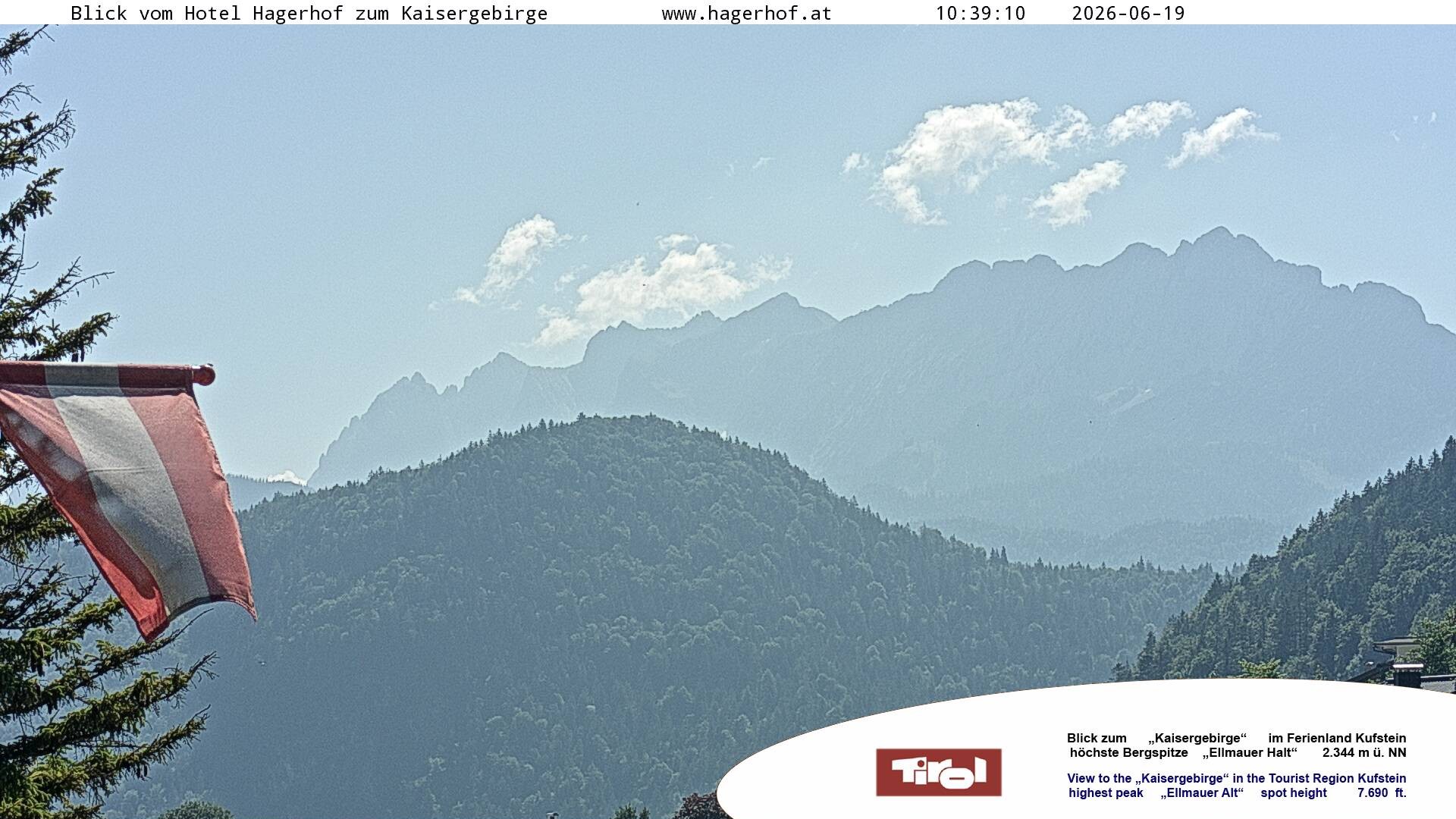 Archiv Foto Webcam Blick aufs Kaisergebirge