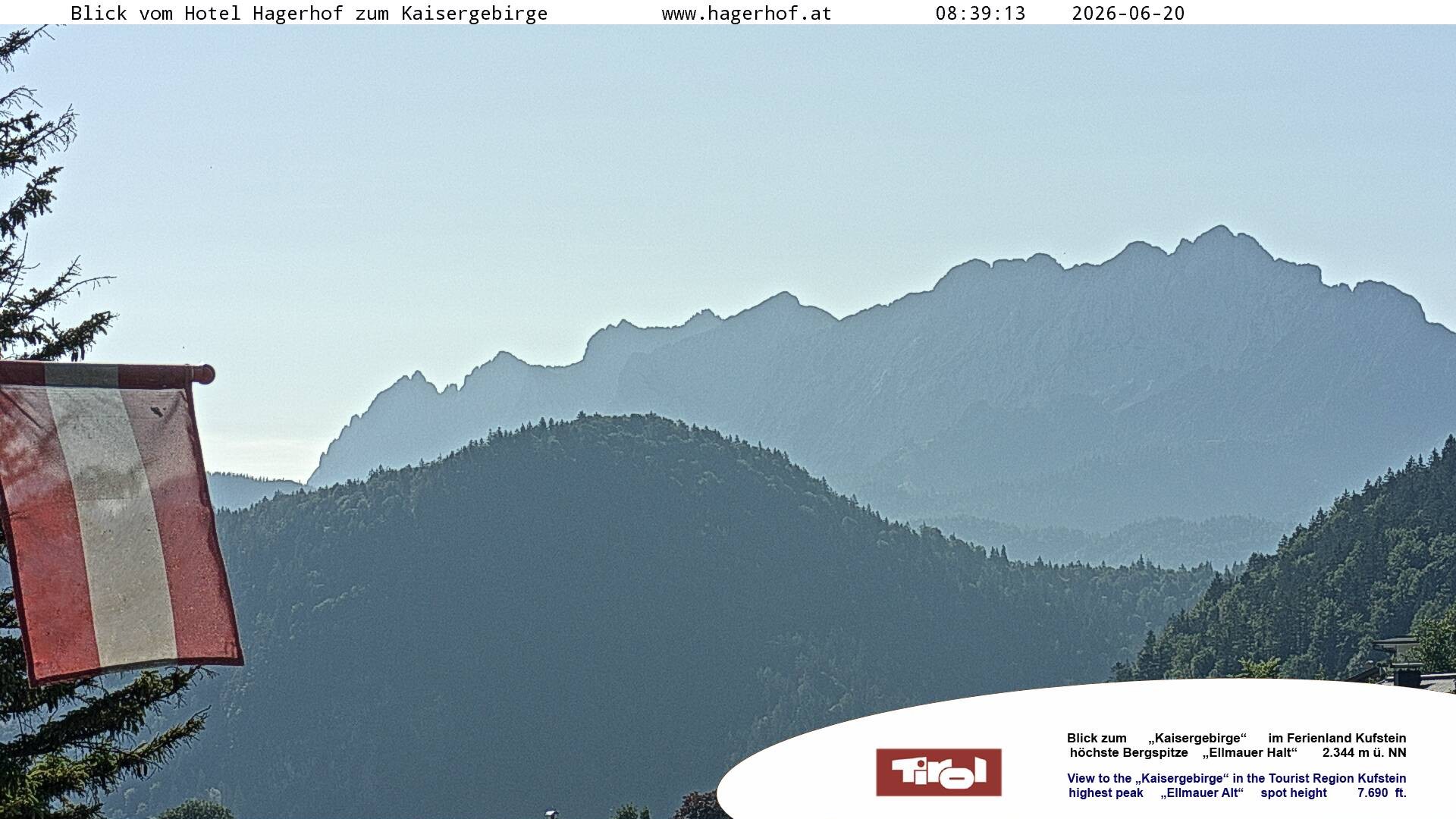 Archiv Foto Webcam Blick aufs Kaisergebirge