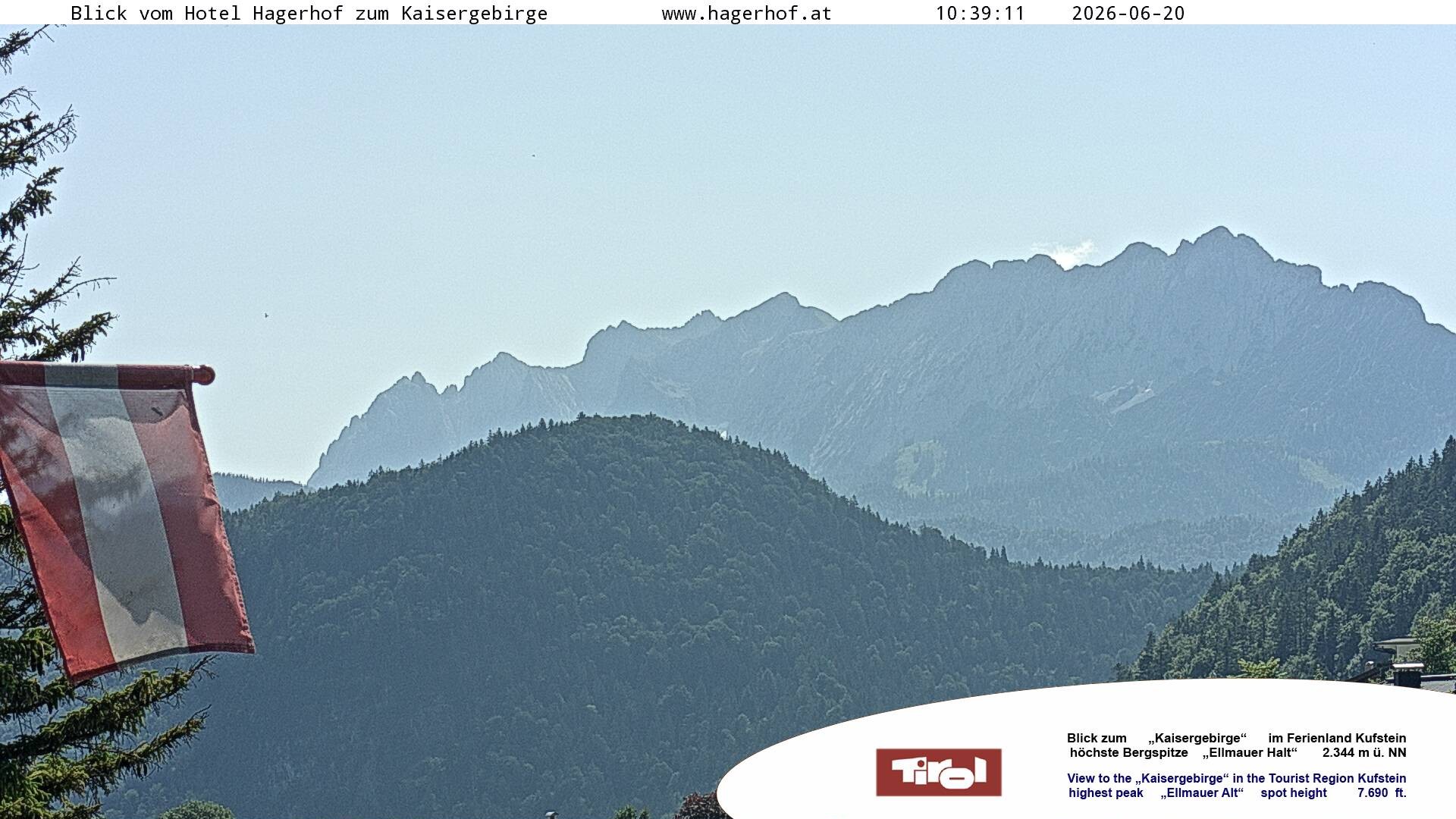 Archiv Foto Webcam Blick aufs Kaisergebirge