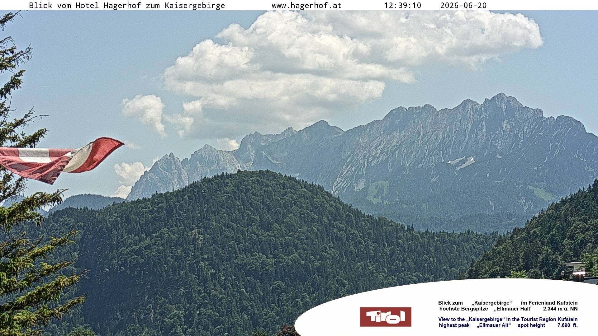 Archiv Foto Webcam Blick aufs Kaisergebirge