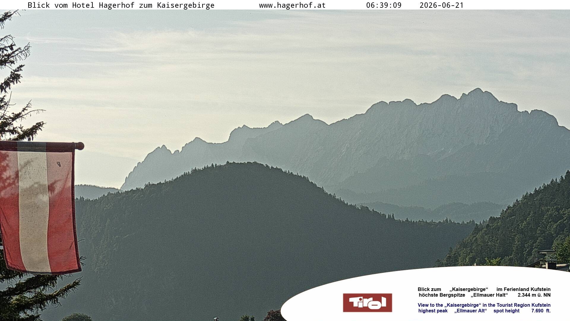 Archiv Foto Webcam Blick aufs Kaisergebirge