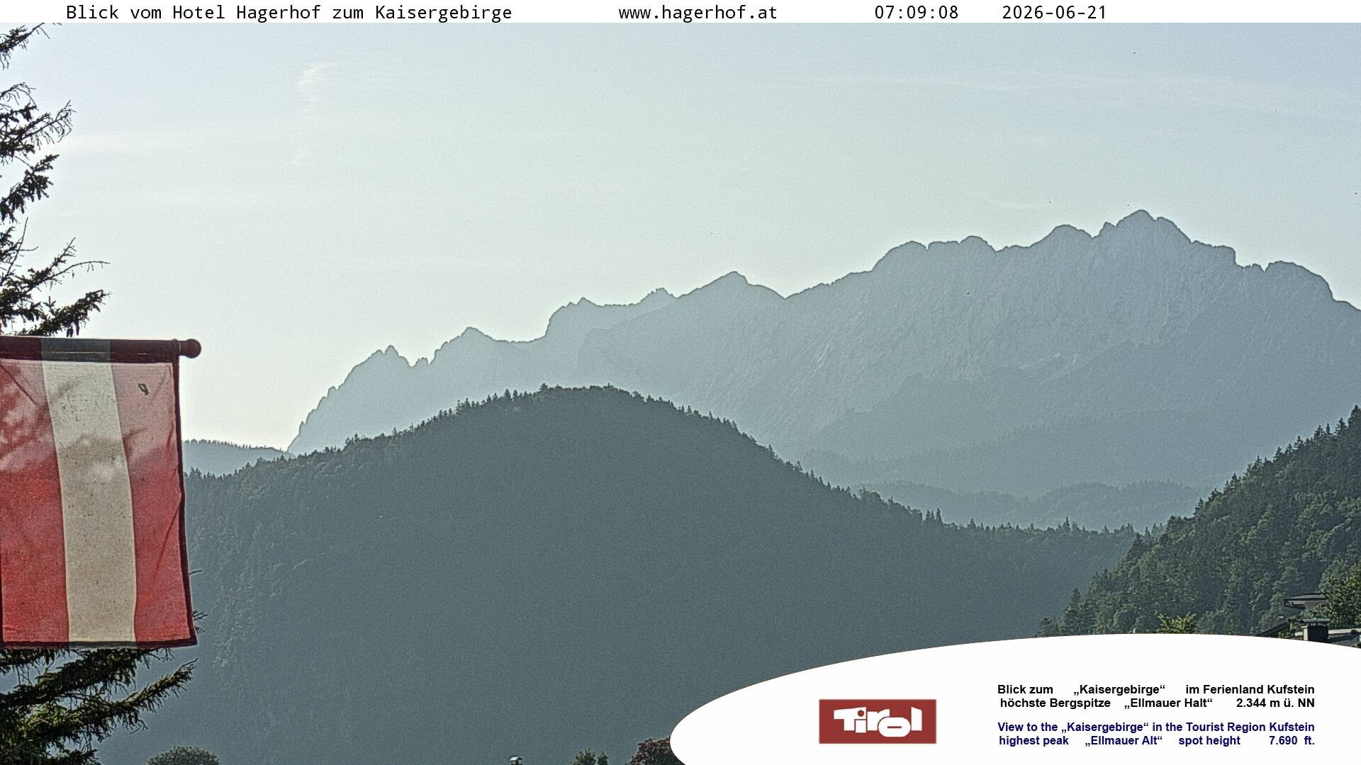 Archiv Foto Webcam Blick aufs Kaisergebirge
