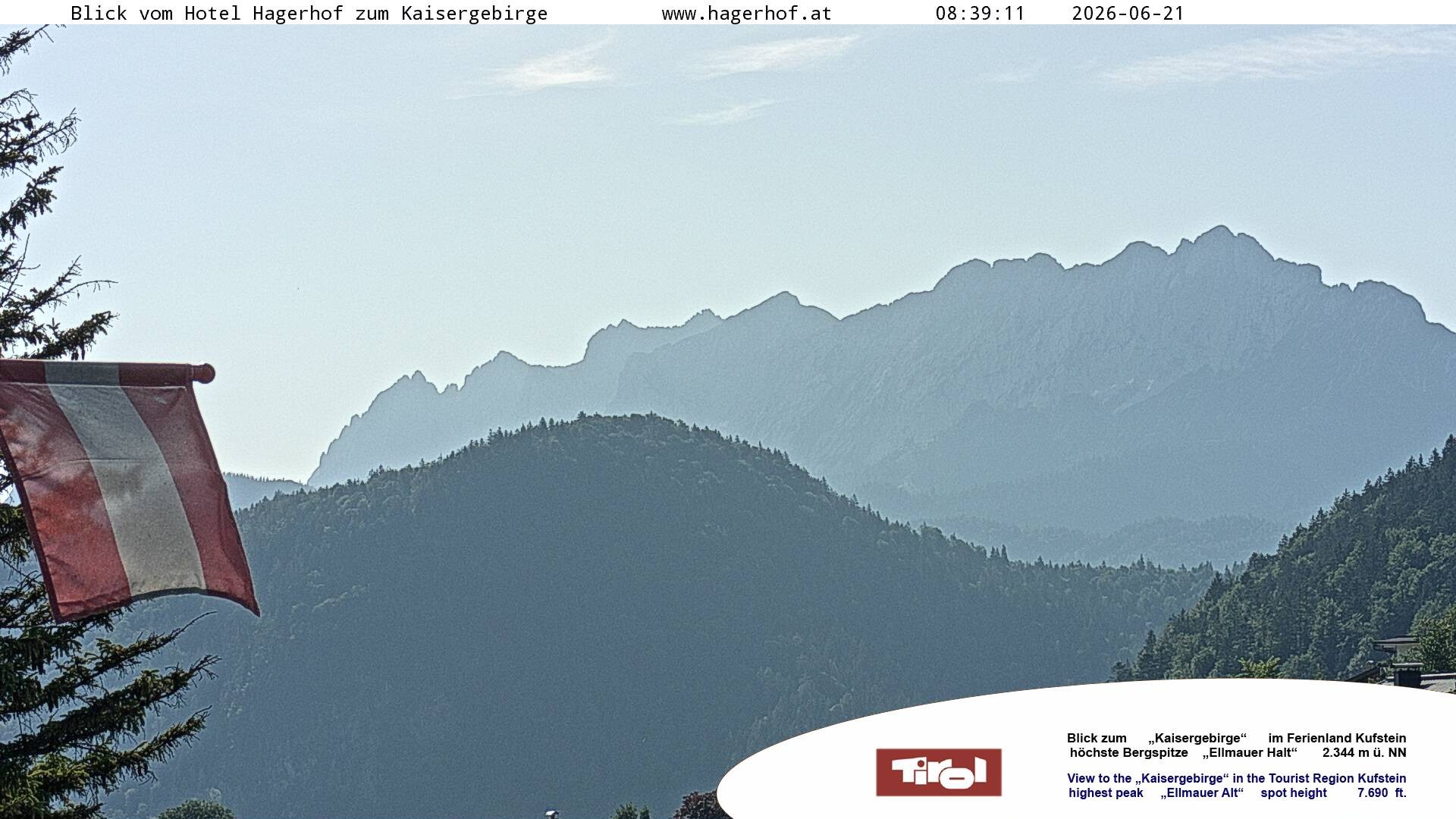 Archiv Foto Webcam Blick aufs Kaisergebirge