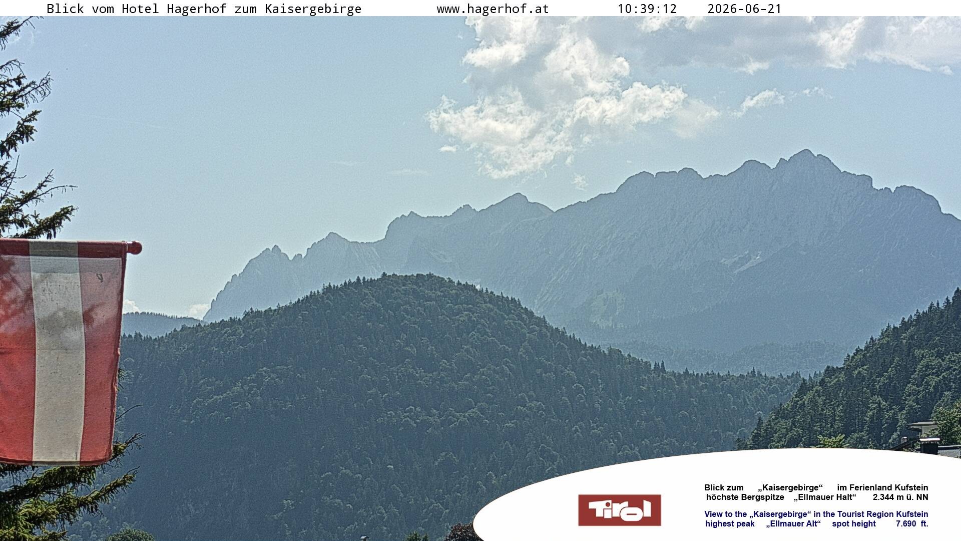 Archiv Foto Webcam Blick aufs Kaisergebirge