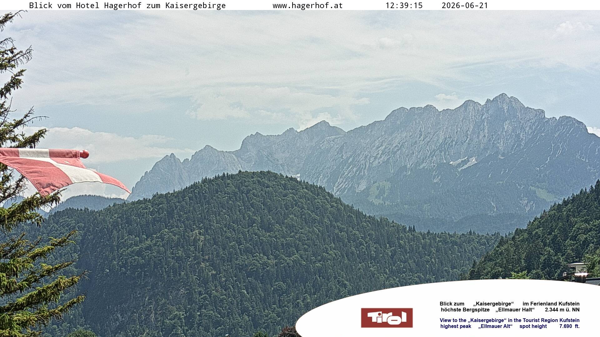 Archiv Foto Webcam Blick aufs Kaisergebirge