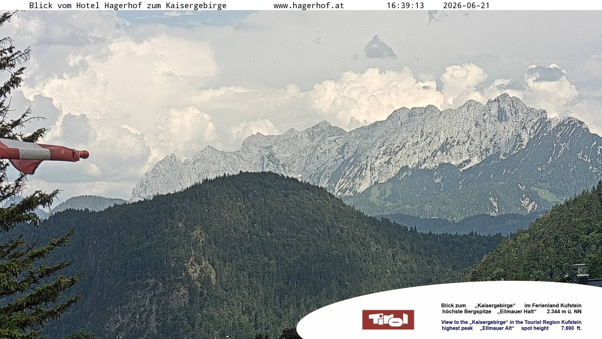 Archiv Foto Webcam Blick aufs Kaisergebirge