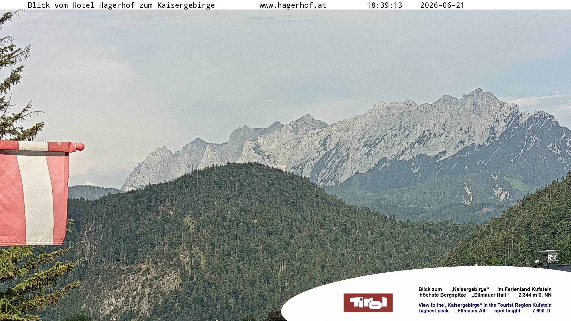 Archiv Foto Webcam Blick aufs Kaisergebirge